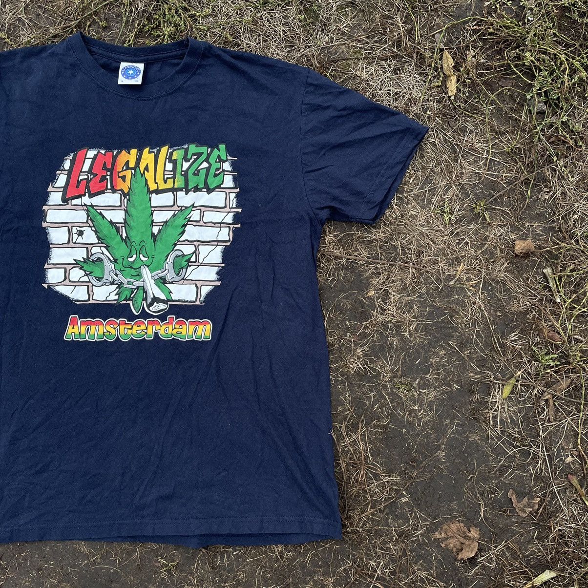 Vintage Vintage 90s Rasta Cannabis Graphic Tee Streetwear Y2K Slim L Size US L / EU 52-54 / 3 - 3 Thumbnail