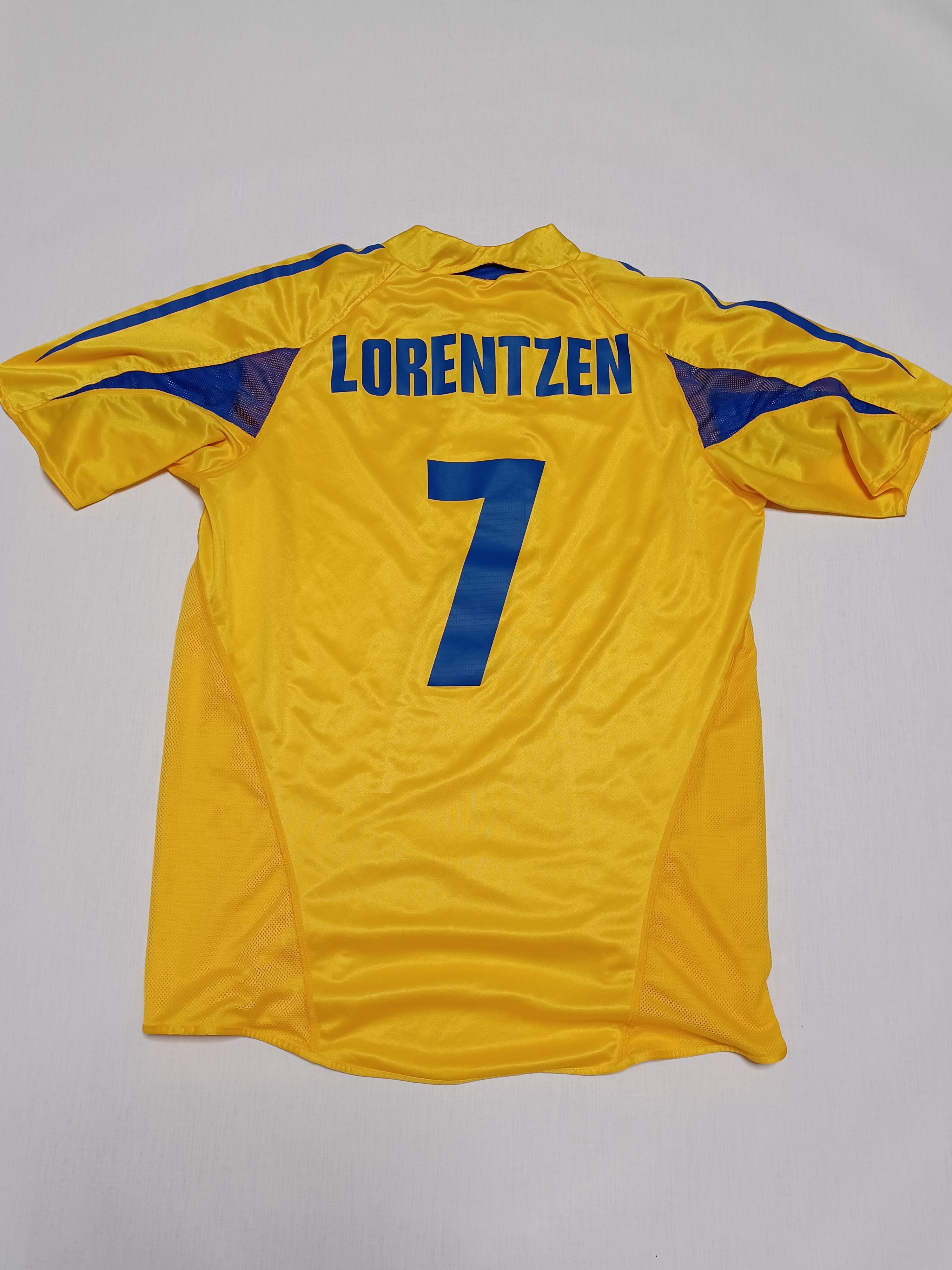 Pre-owned Adidas X Soccer Jersey Brondby Lorentzen Fc Danemark Vintage Soccer Football Jersey In Yellow