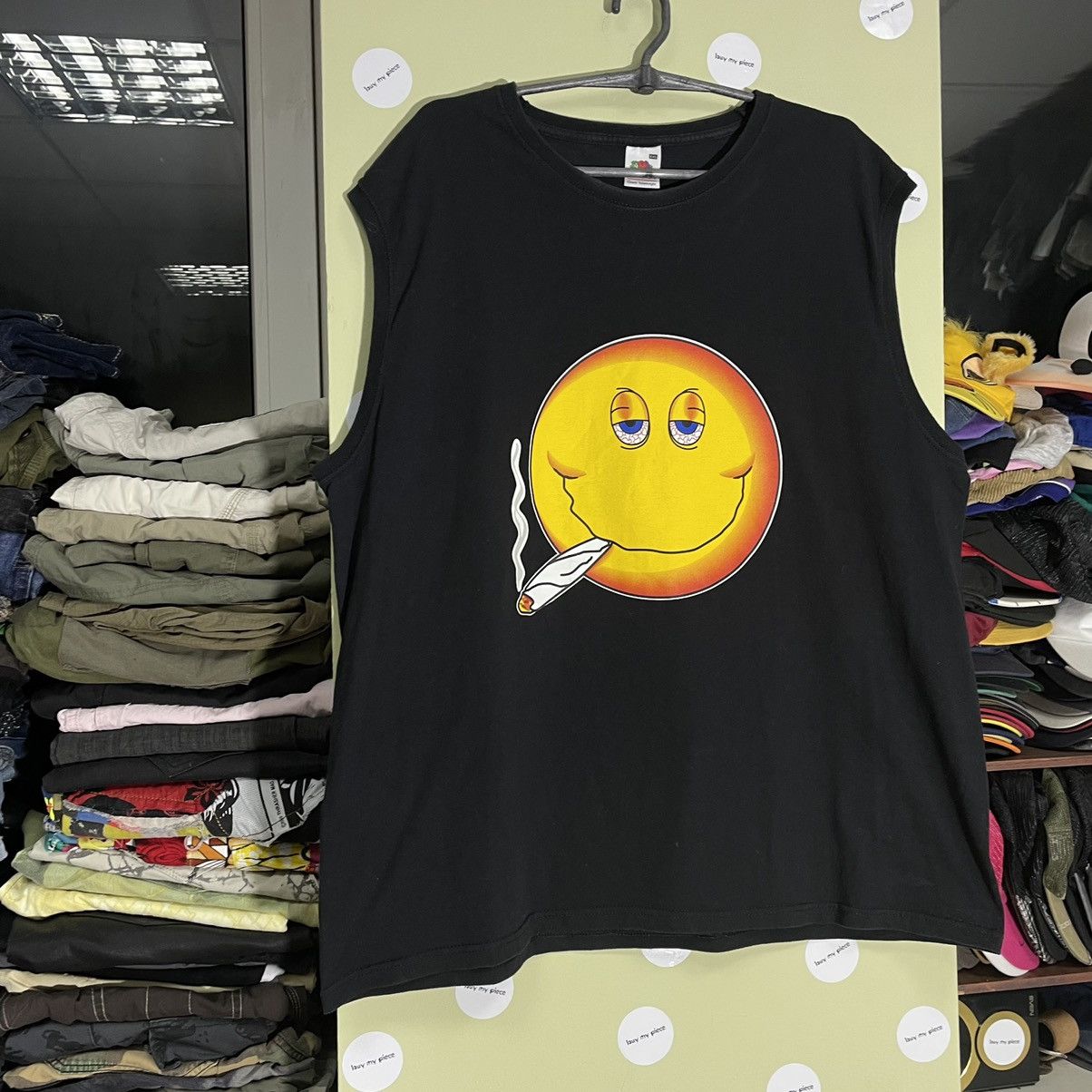 Vintage Vintage 90s Y2K Smiley Face Graphic Tee Skate Streetwear XXL Size US XXL / EU 58 / 5 - 4 Thumbnail