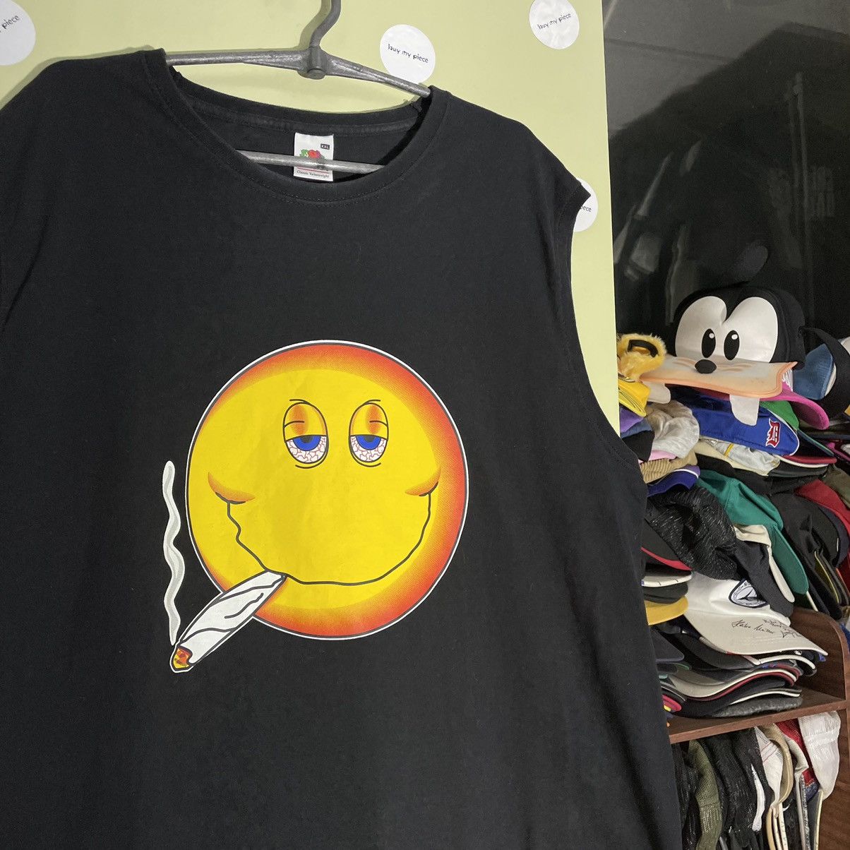 Vintage Vintage 90s Y2K Smiley Face Graphic Tee Skate Streetwear XXL Size US XXL / EU 58 / 5 - 2 Thumbnail