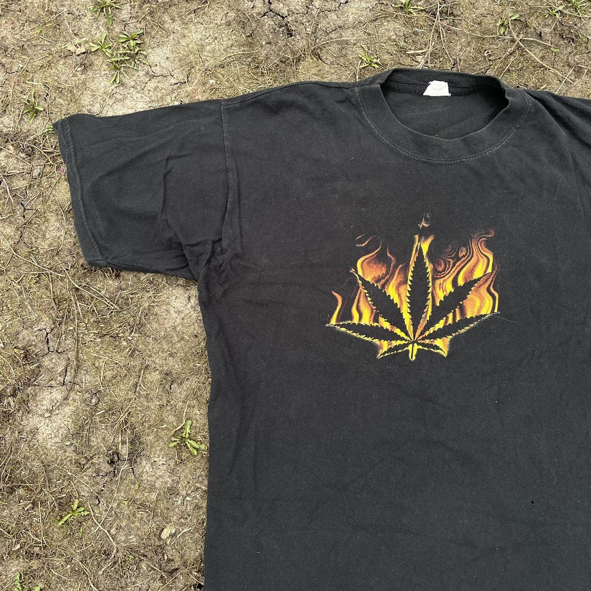 Vintage Vintage 90s Opium Rasta Graphic Tee Sun Faded Black Baggy XL Size US XL / EU 56 / 4 - 4 Thumbnail