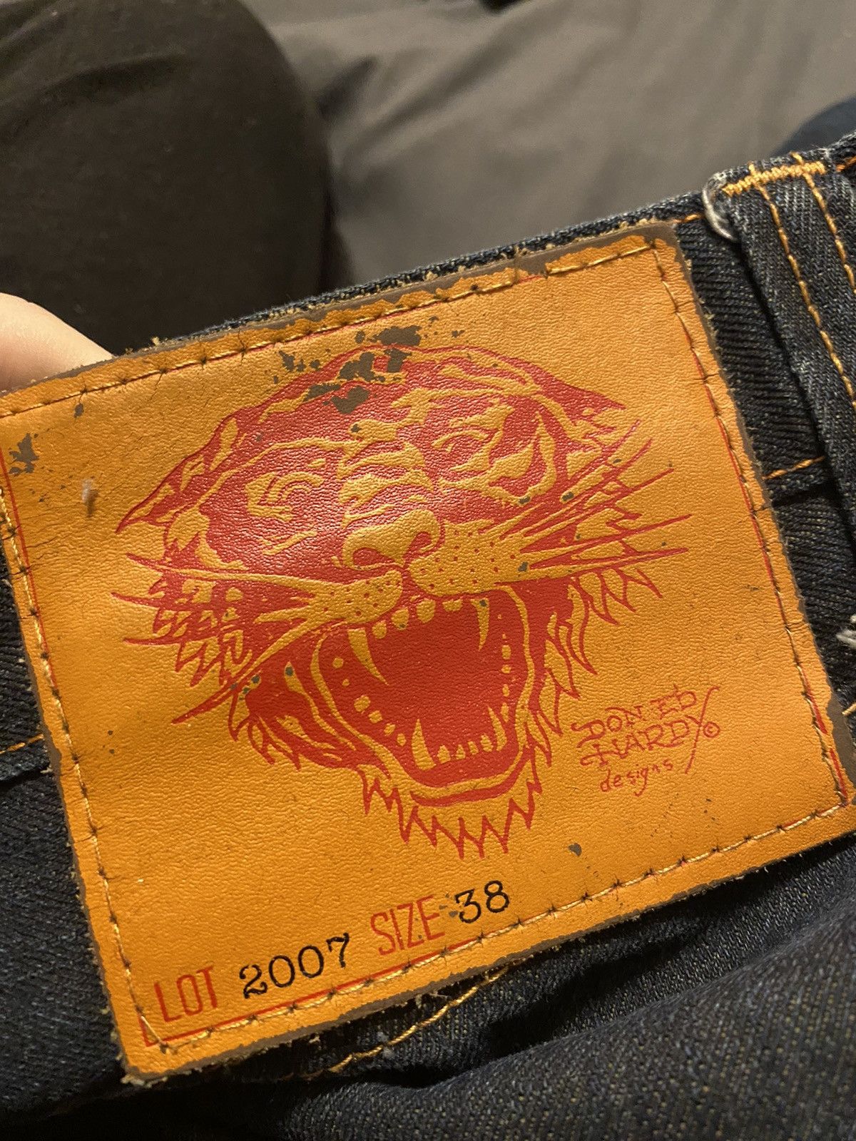 Ed Hardy Vintage Ed Hardy Jeans Rhinestone Panther Blue Jeans Size US 38 / EU 54 - 6 Thumbnail