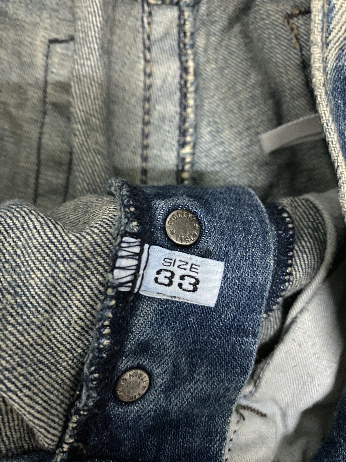Emporio Armani Vintage Emporio Armani Wide Leg Distress Denim blue jeans Size US 33 - 9 Thumbnail