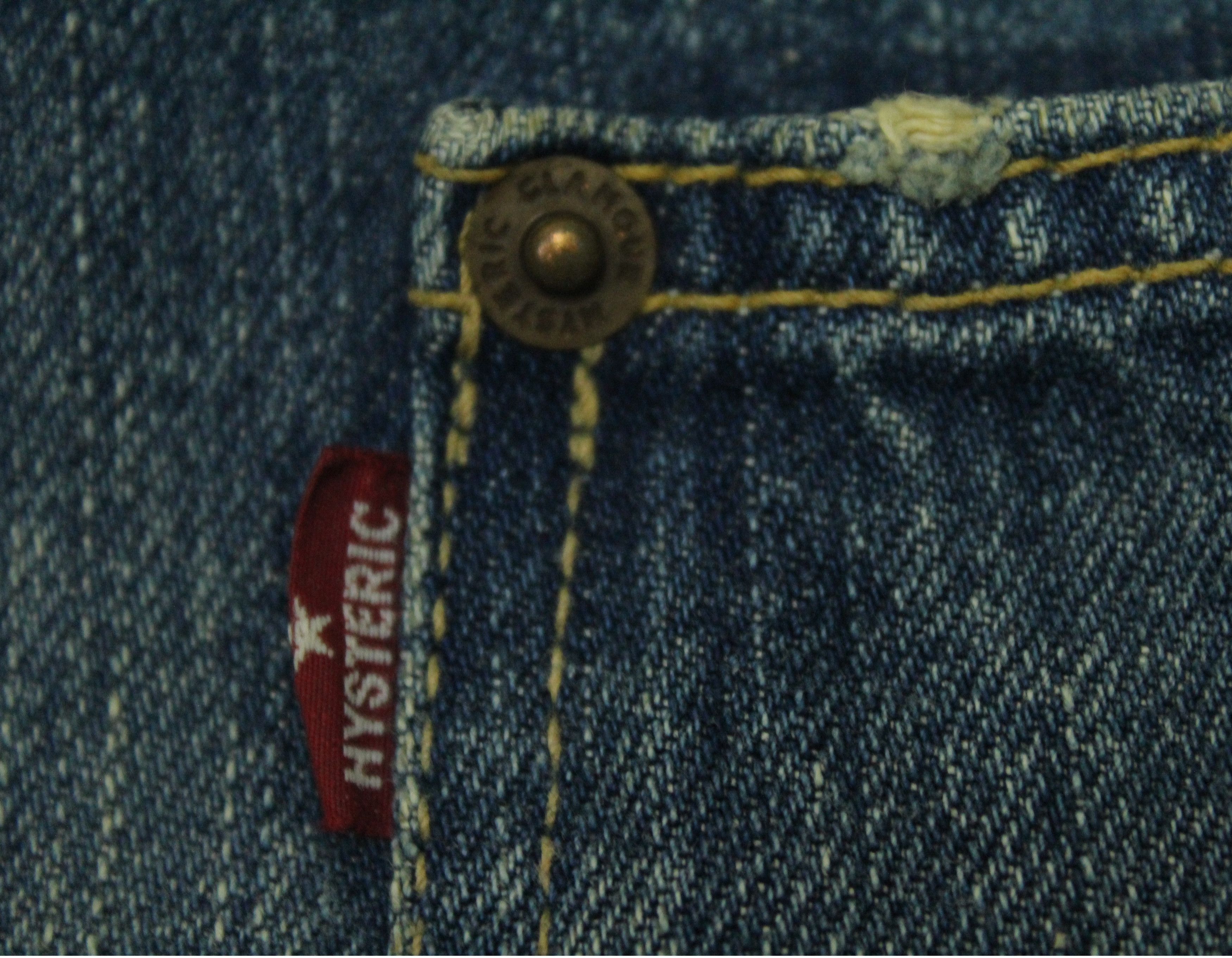 Hysteric Glamour HYSTERIC GLAMOUR Denim Stud Pocket Distressed Style Grunge Size US 31 - 18 Thumbnail