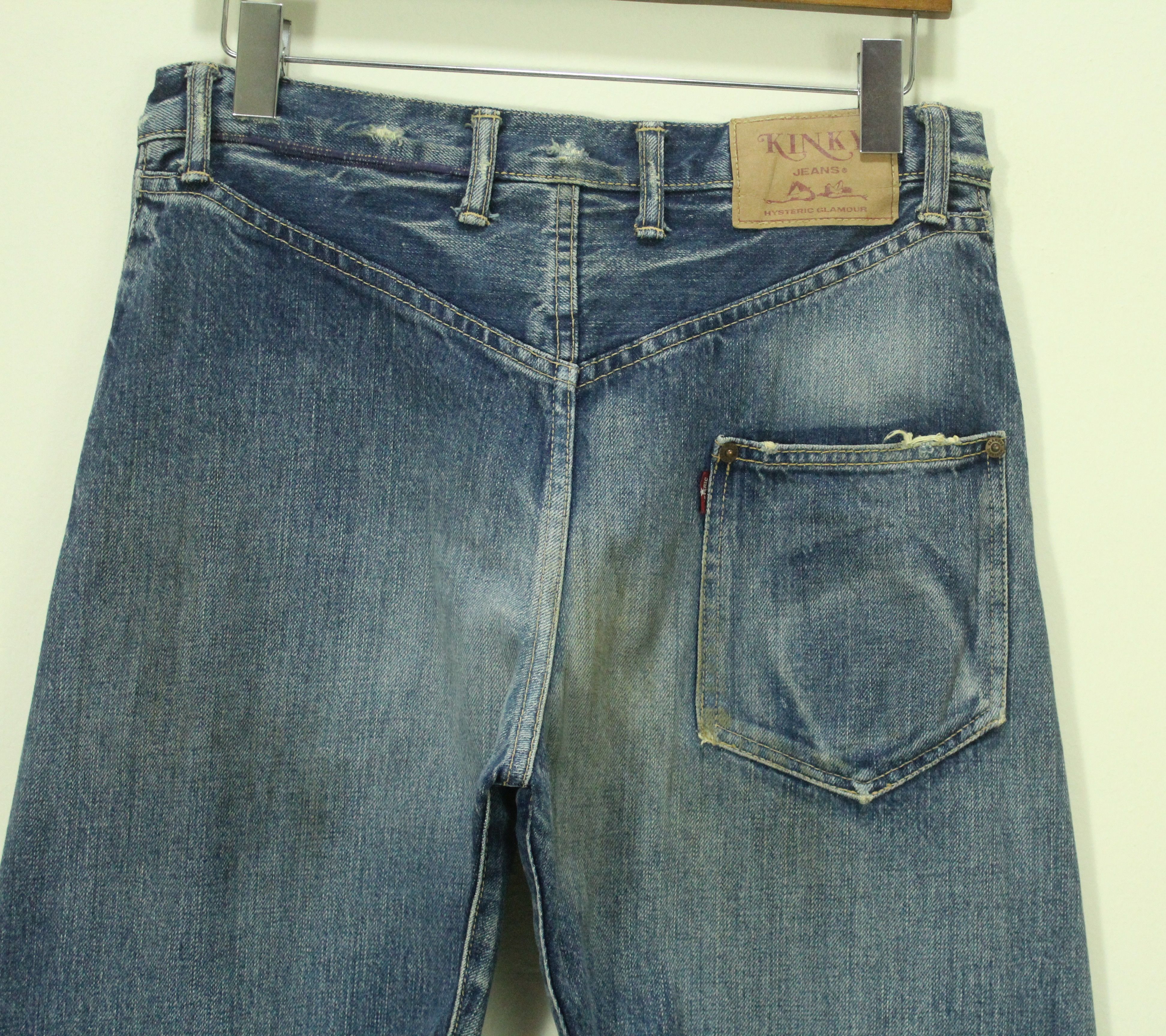 Hysteric Glamour HYSTERIC GLAMOUR Denim Stud Pocket Distressed Style Grunge Size US 31 - 9 Thumbnail