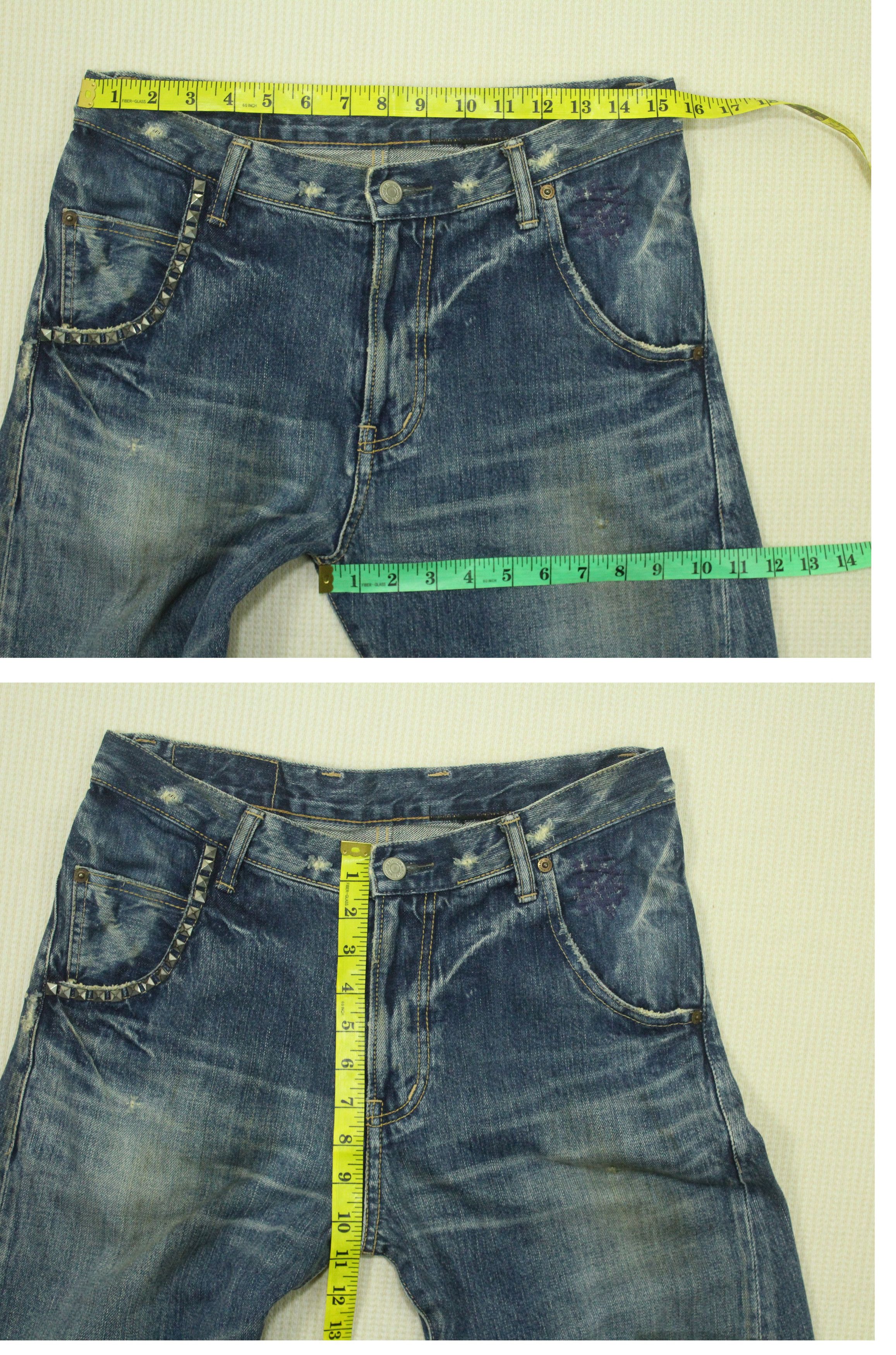 Hysteric Glamour HYSTERIC GLAMOUR Denim Stud Pocket Distressed Style Grunge Size US 31 - 19 Thumbnail