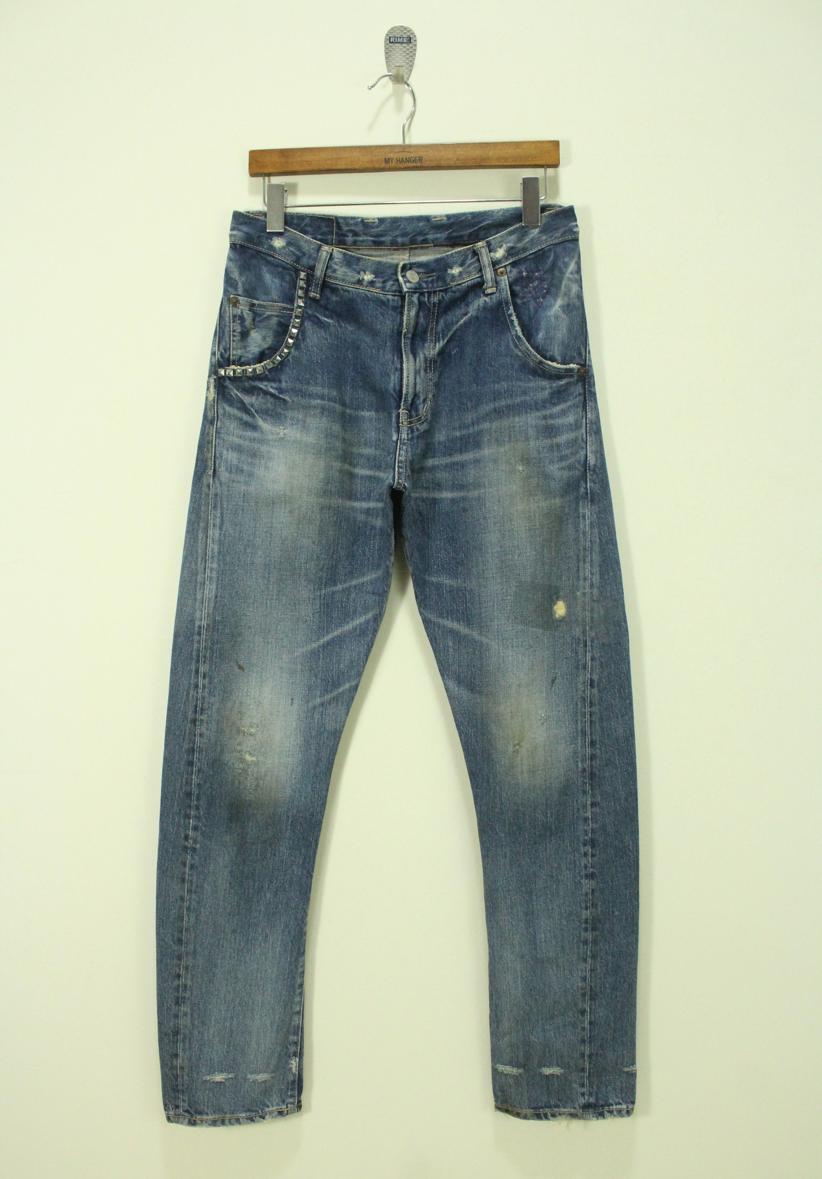 Hysteric Glamour HYSTERIC GLAMOUR Denim Stud Pocket Distressed Style Grunge Size US 31 - 2 Thumbnail