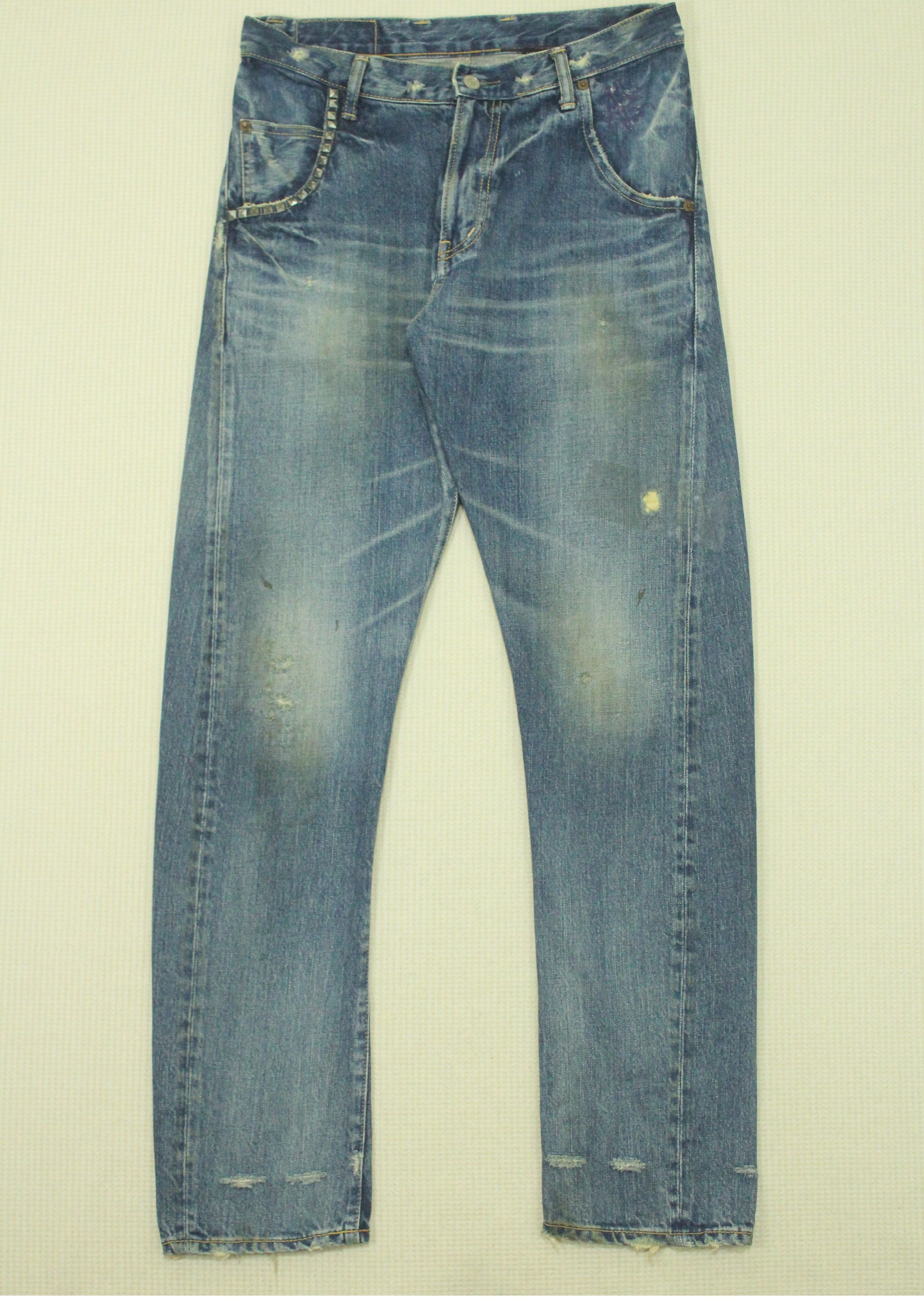 Hysteric Glamour HYSTERIC GLAMOUR Denim Stud Pocket Distressed Style Grunge Size US 31 - 1 Thumbnail