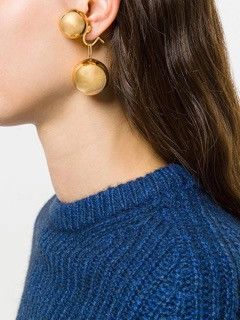 Maison Margiela Maison Margiela Gold Hoop Double Sphere Ear Cuff Size ONE SIZE - 4 Thumbnail