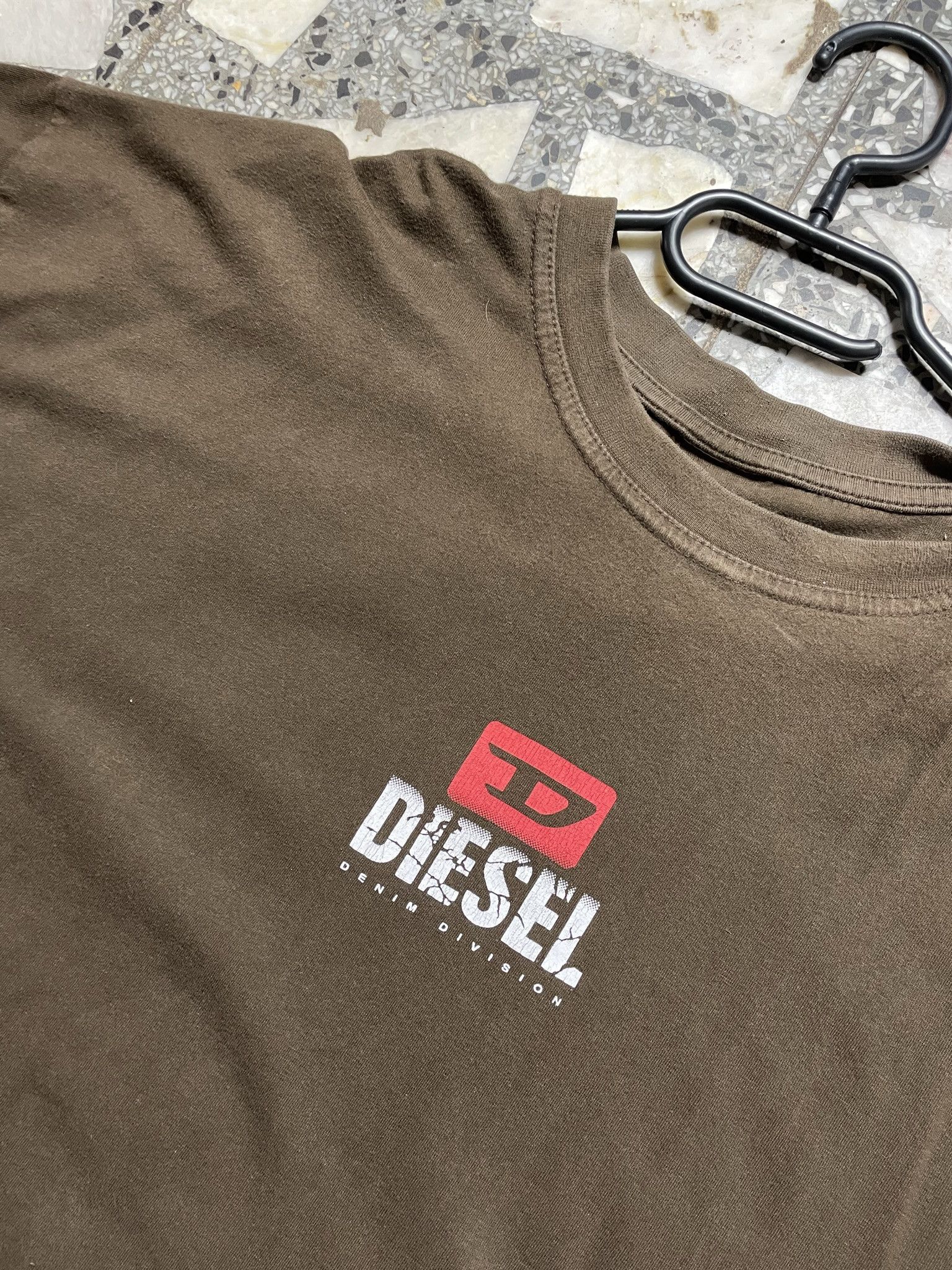 Diesel × Vintage VINTAGE DIESEL BROWN BOXY LOGO Y2K TEE Size US XL / EU 56 / 4 - 3 Thumbnail