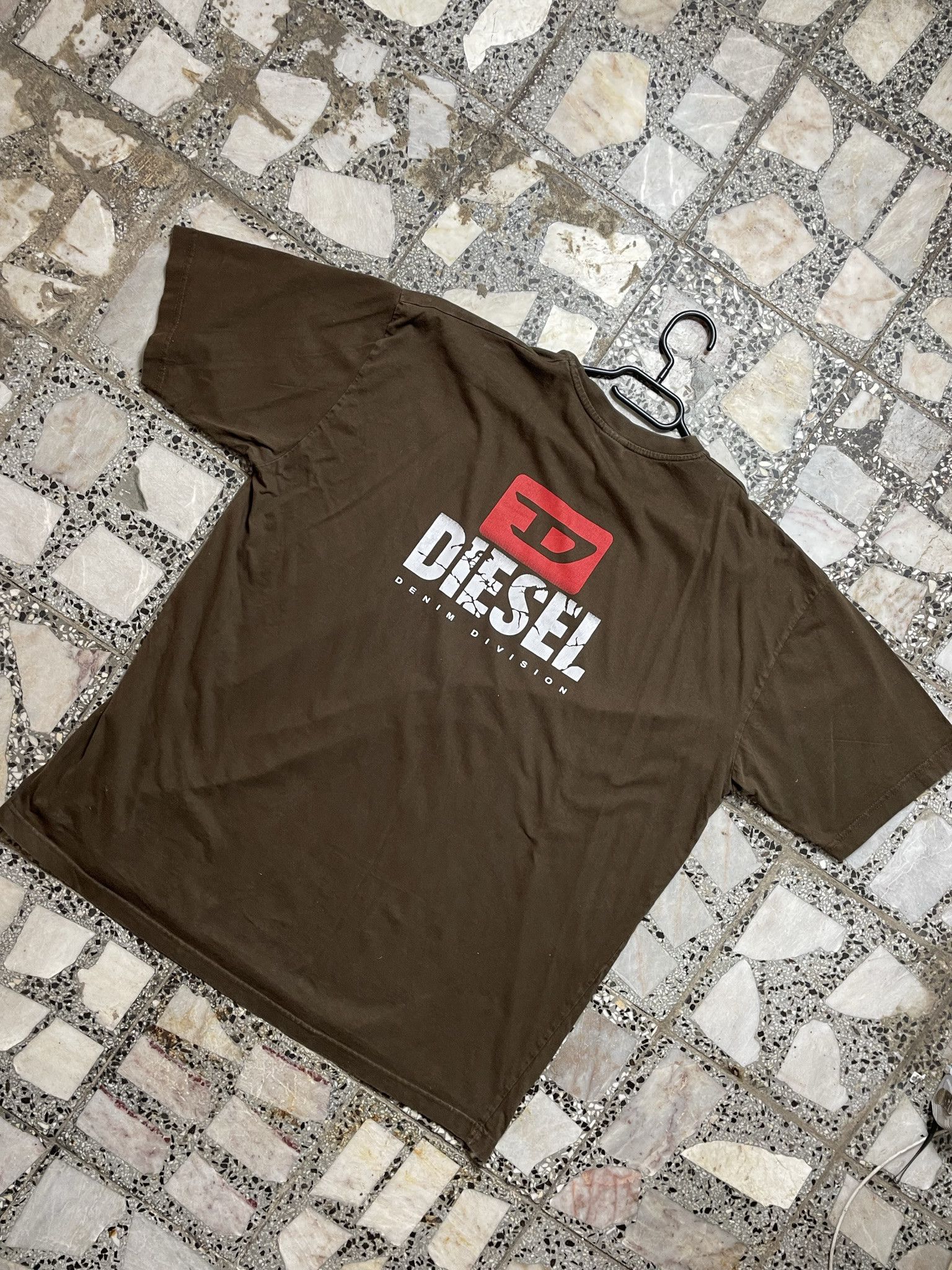 Diesel × Vintage VINTAGE DIESEL BROWN BOXY LOGO Y2K TEE Size US XL / EU 56 / 4 - 1 Thumbnail