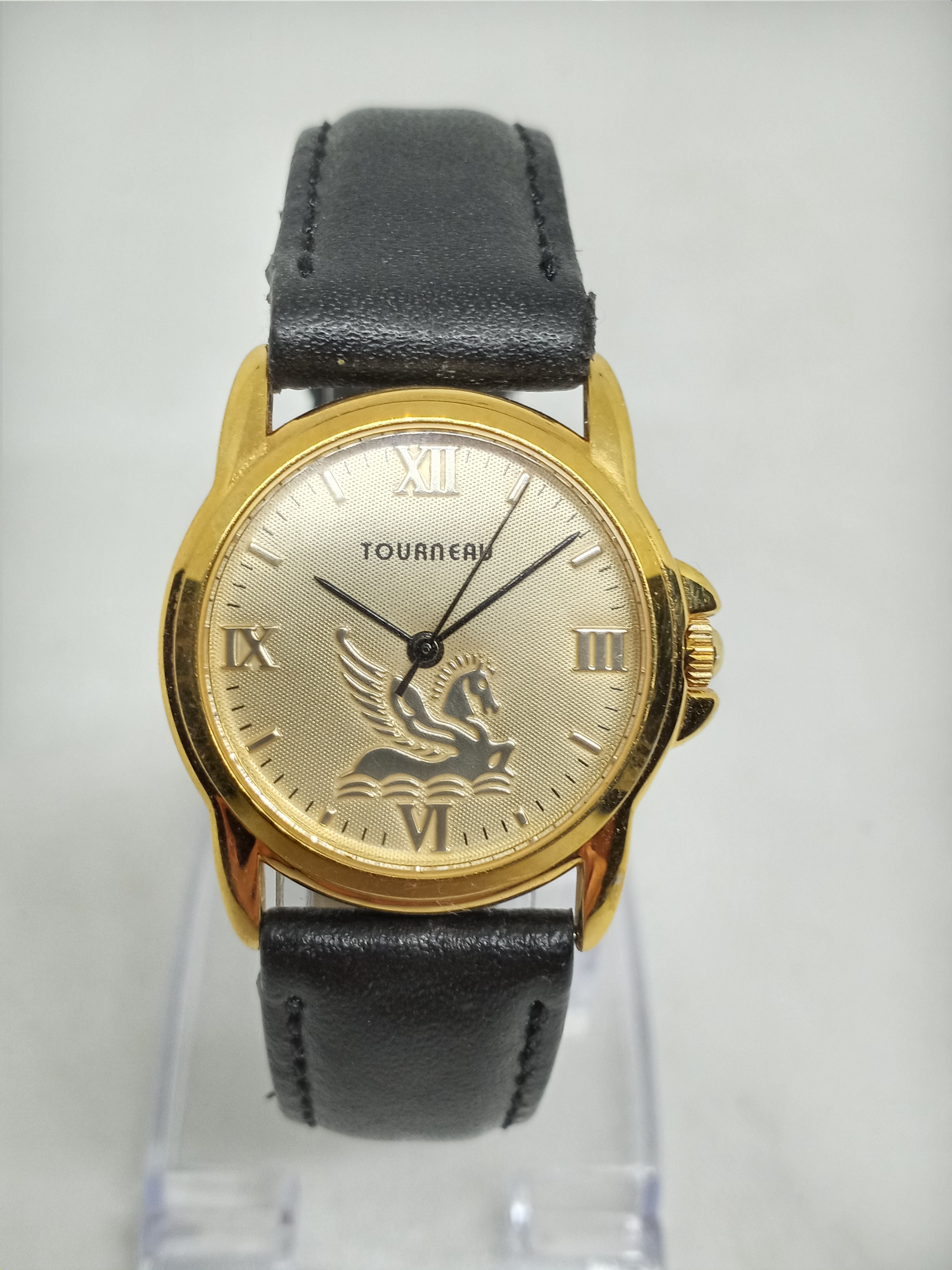 Tourneau Gold Tone deals Pegasus Analog Quartz Watch Limited Edition New Battery