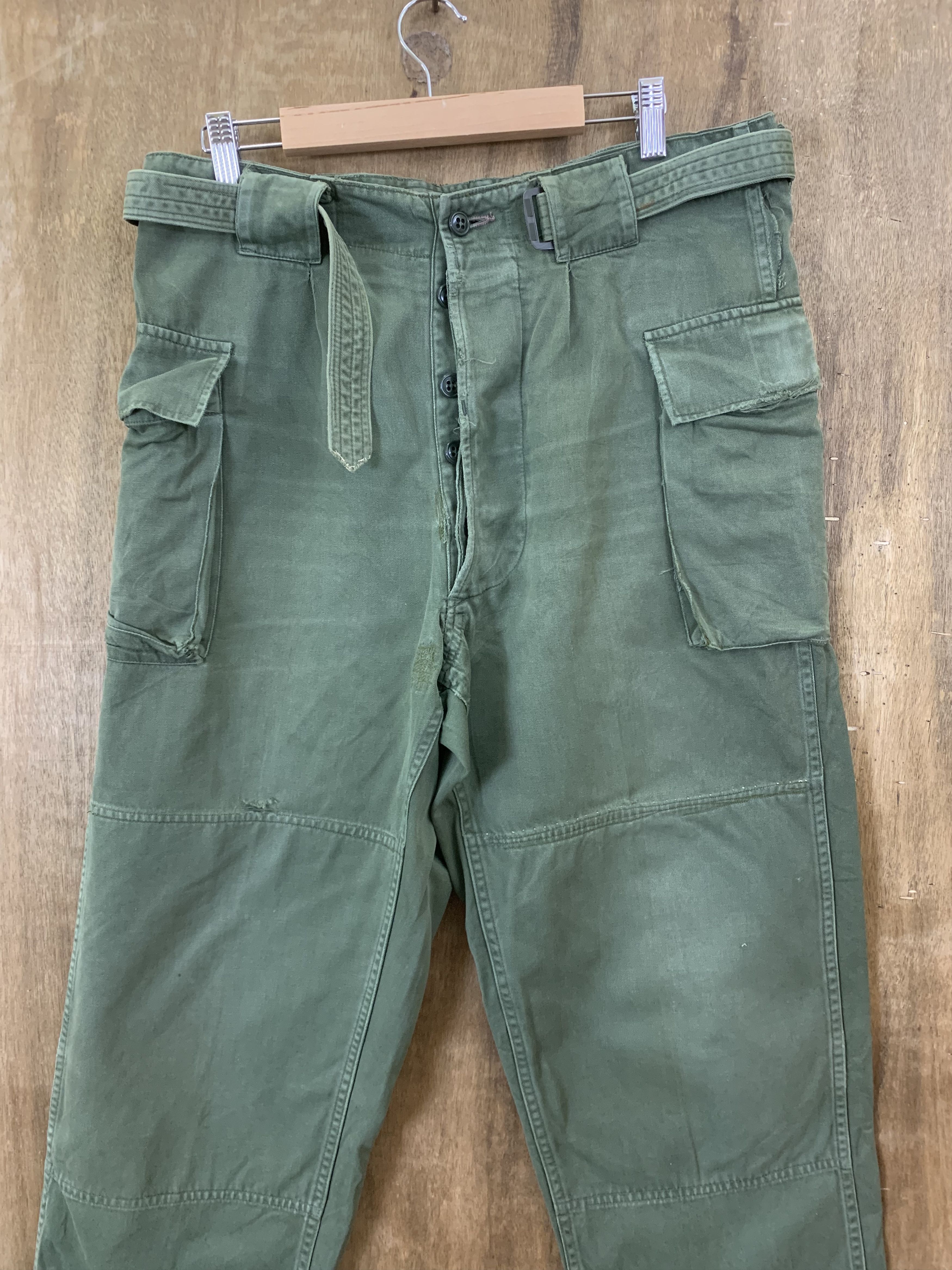 Japanese Brand Vintage Pants 90's Double Knee Streetwear Style With Belt Size US 32 / EU 48 - 3 Thumbnail