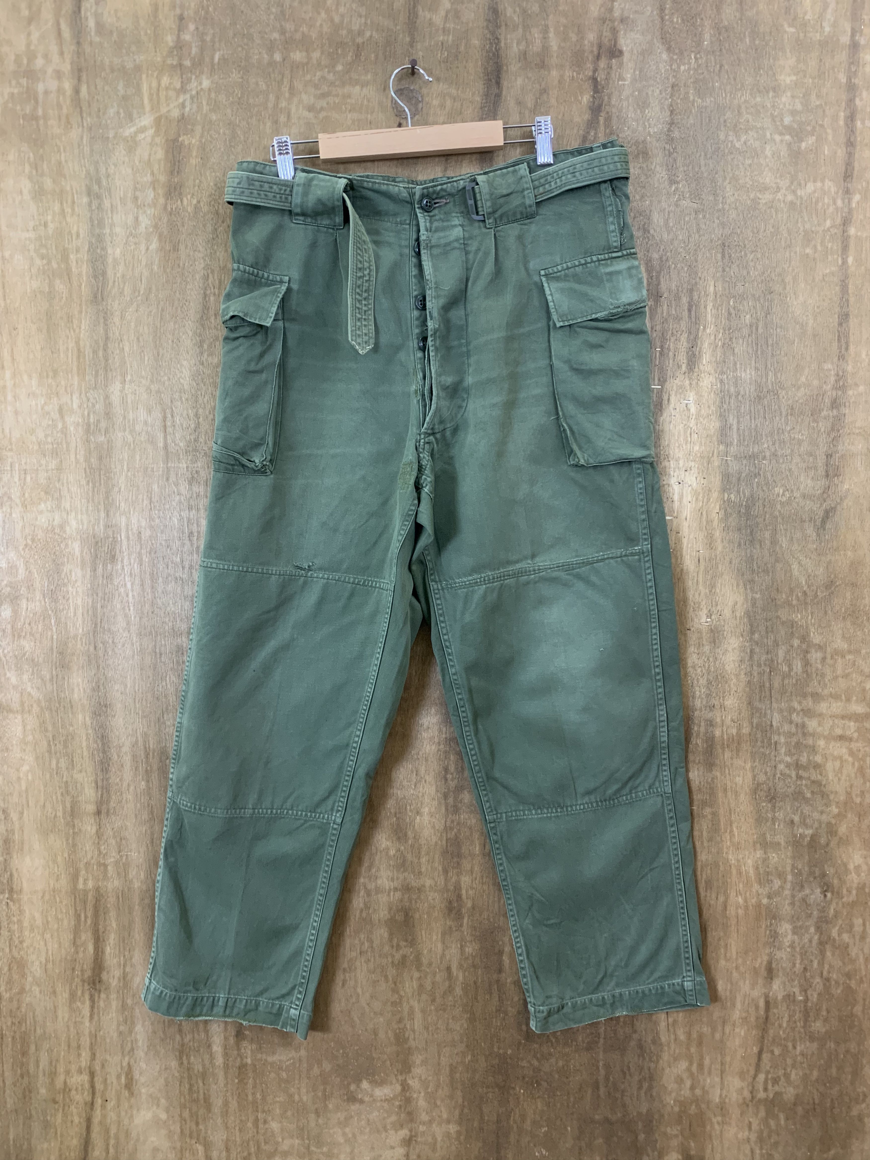 Japanese Brand Vintage Pants 90's Double Knee Streetwear Style With Belt Size US 32 / EU 48 - 1 Thumbnail