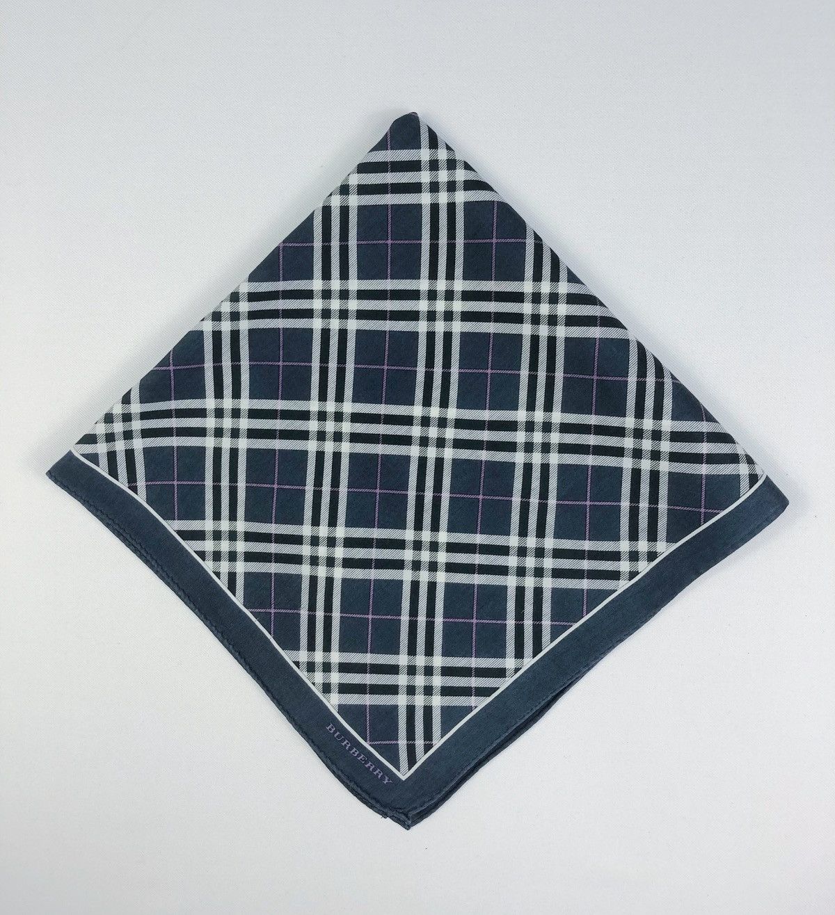 image of Burberry Nova Check Bandana Handkerchief in Blue, Men's