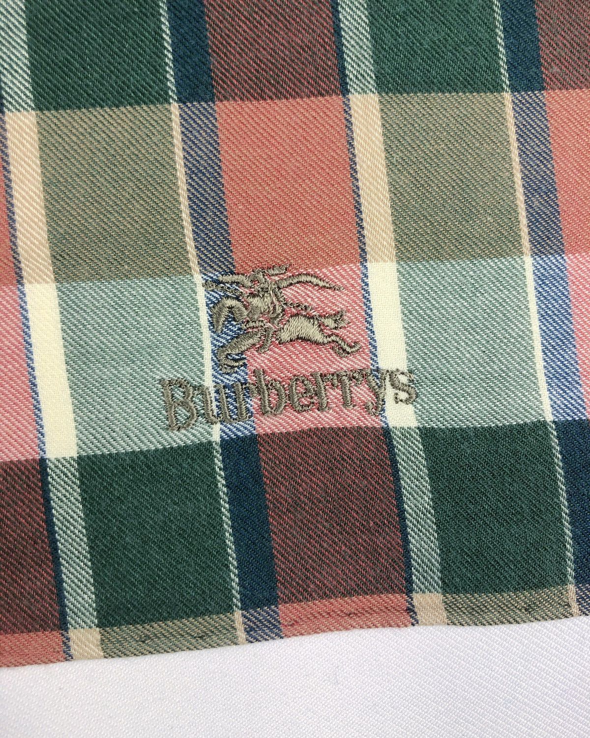 Burberry Prorsum Vintage Burberrys Checkered Embroidery Bandana Handkerchief Size ONE SIZE - 3 Thumbnail