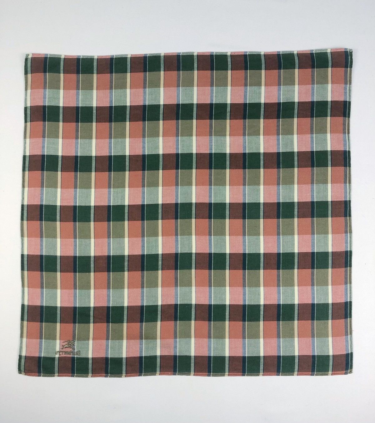 Burberry Prorsum Vintage Burberrys Checkered Embroidery Bandana Handkerchief Size ONE SIZE - 4 Thumbnail