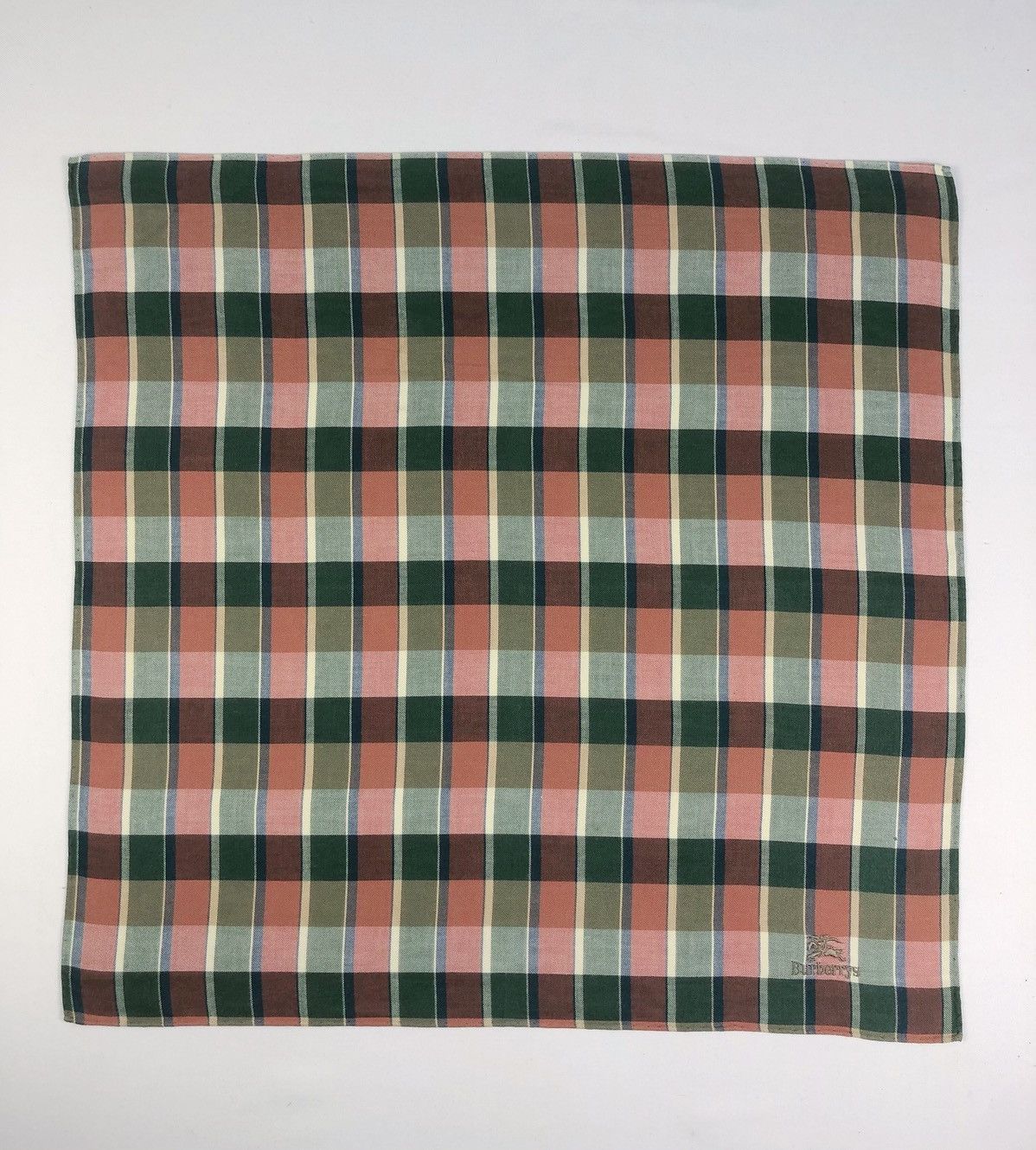 Burberry Prorsum Vintage Burberrys Checkered Embroidery Bandana Handkerchief Size ONE SIZE - 2 Thumbnail