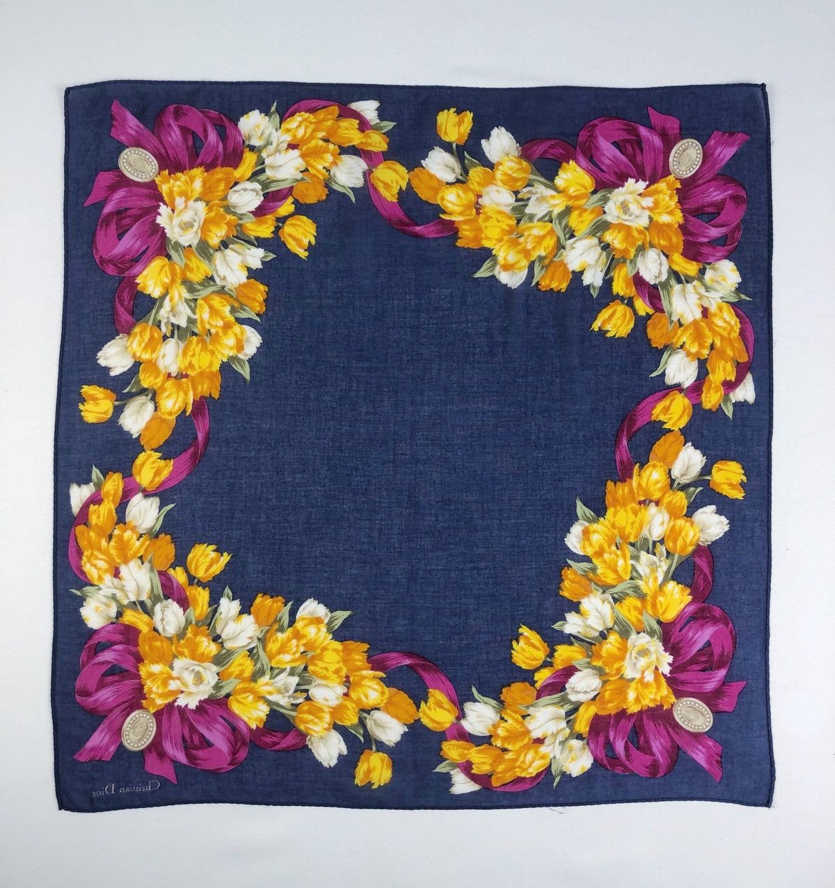 Christian Dior Monsieur Rare Vintage Christian Dior Floral Bandana Handkerchief Size ONE SIZE - 4 Thumbnail