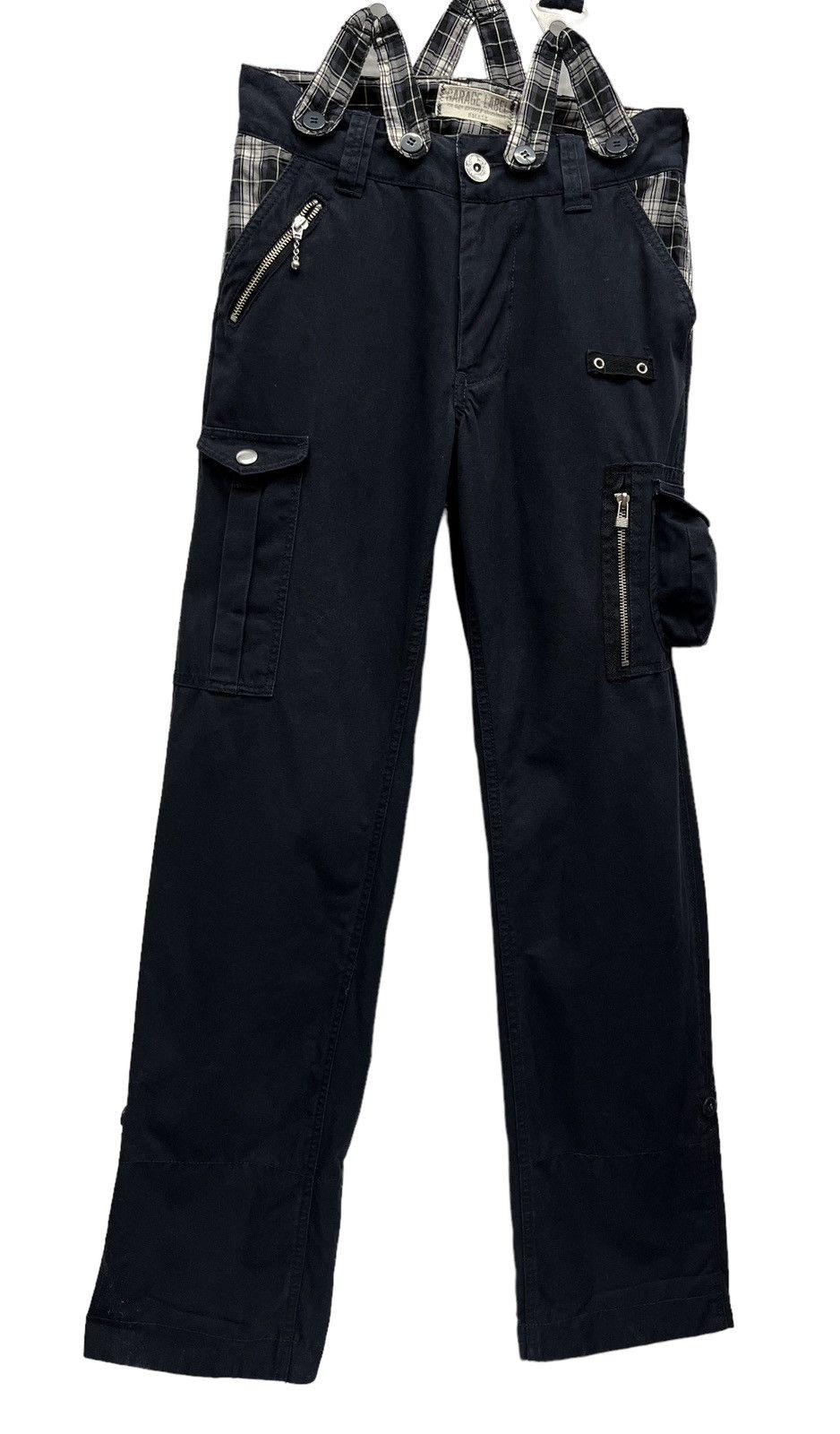 Japanese Brand 🔥VINTAGE GARAGE LABEL💥Punk Bondage Suspender Overall Cargo Size US 28 / EU 44 - 12 Thumbnail