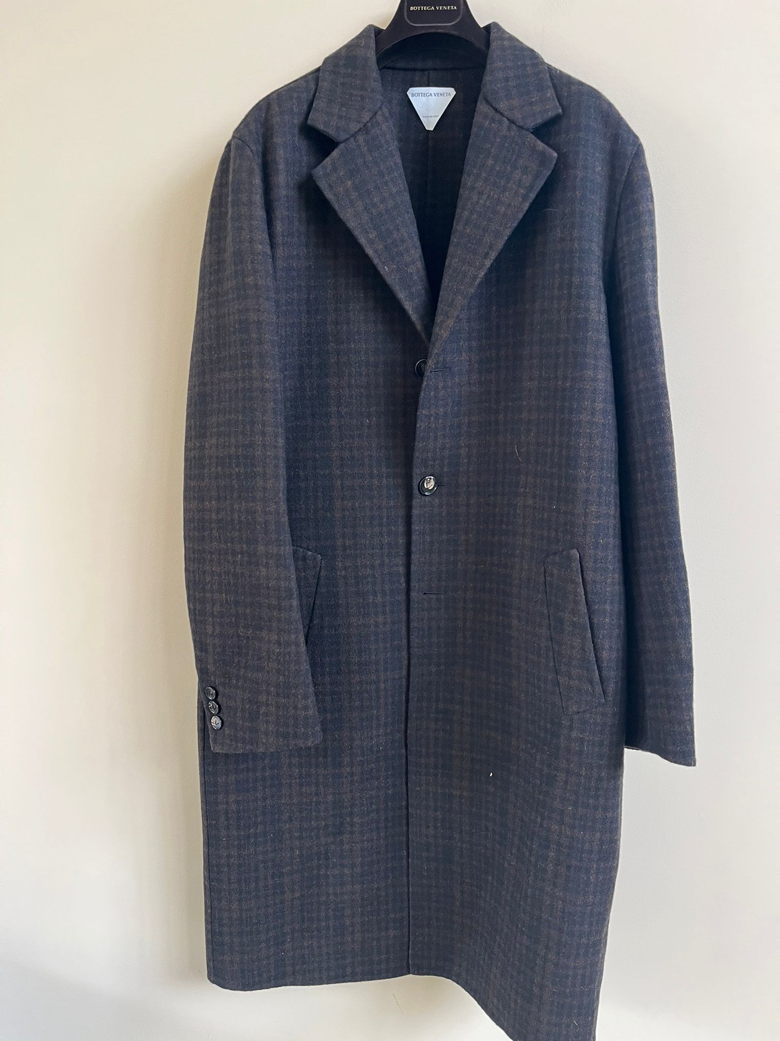 Bottega Veneta Double Face Wool Check Coat in Brown / Black Size US M / EU 48-50 / 2 - 4 Thumbnail