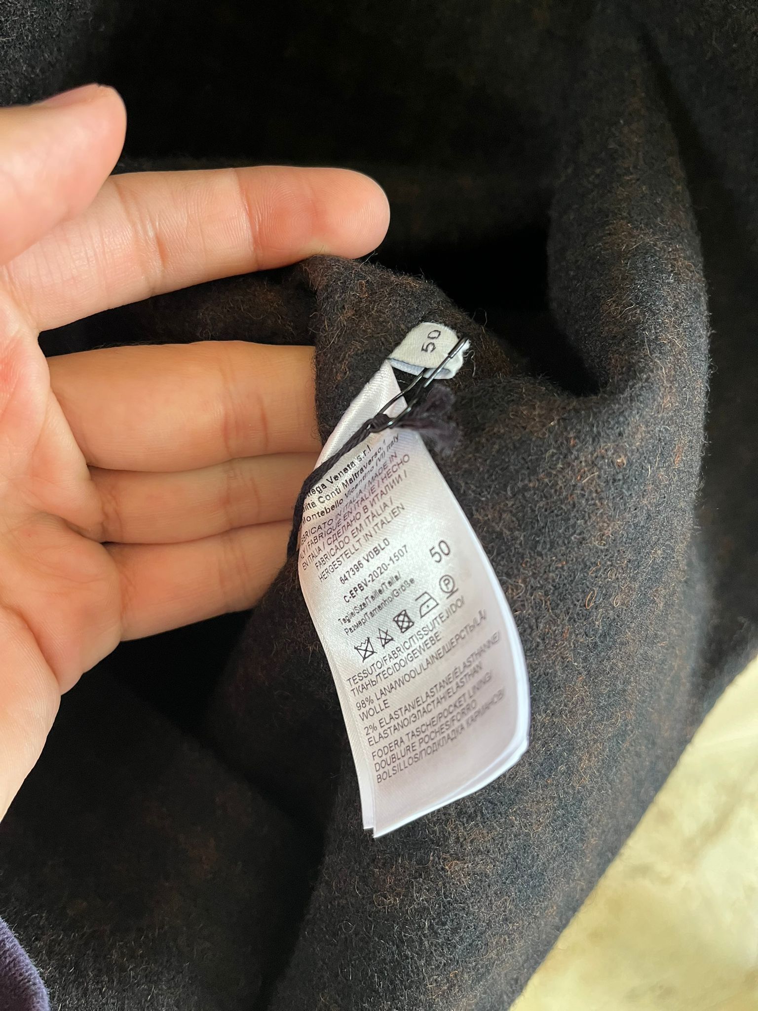 Bottega Veneta Double Face Wool Check Coat in Brown / Black Size US M / EU 48-50 / 2 - 15 Thumbnail