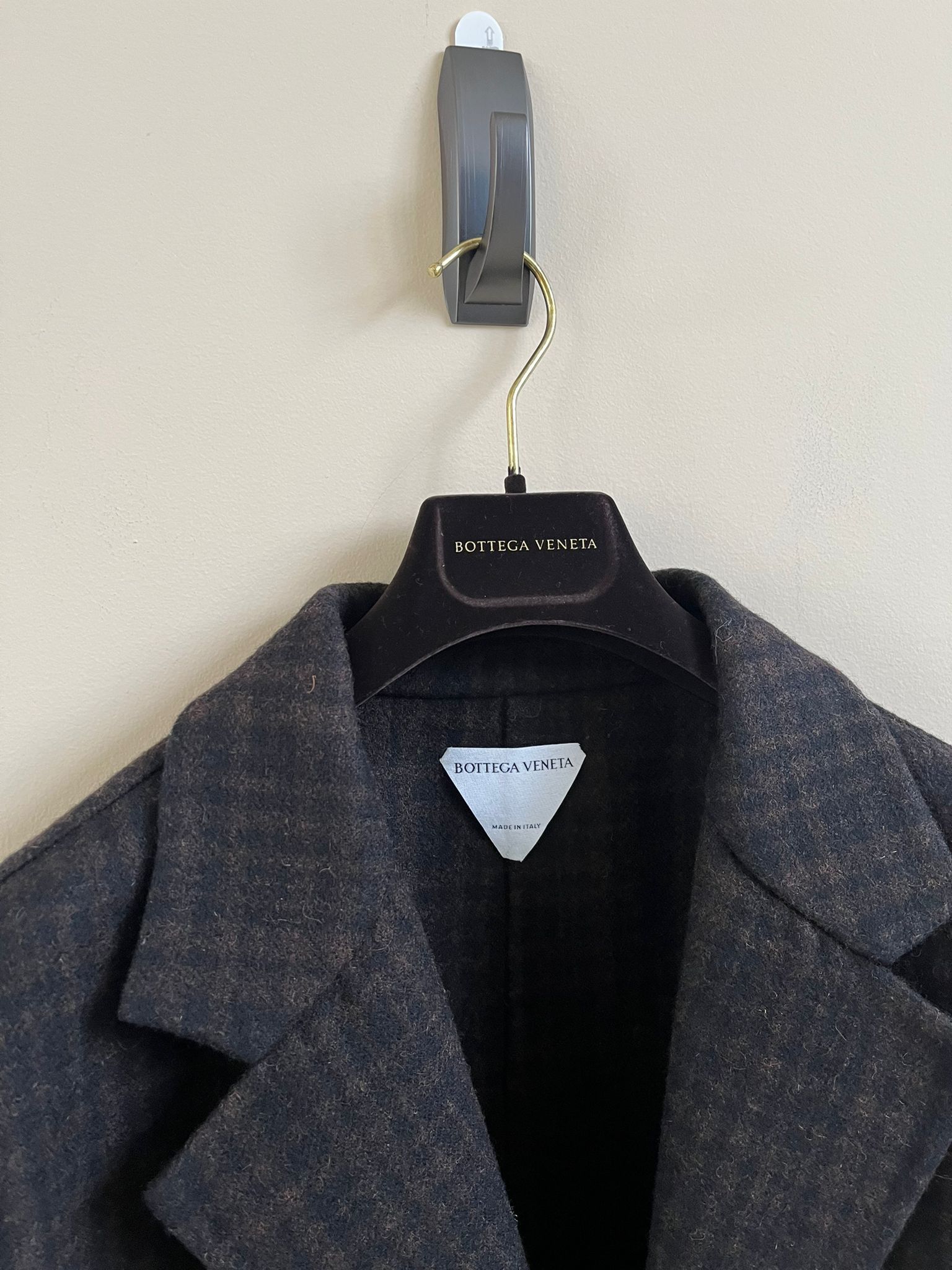 Bottega Veneta Double Face Wool Check Coat in Brown / Black Size US M / EU 48-50 / 2 - 12 Thumbnail
