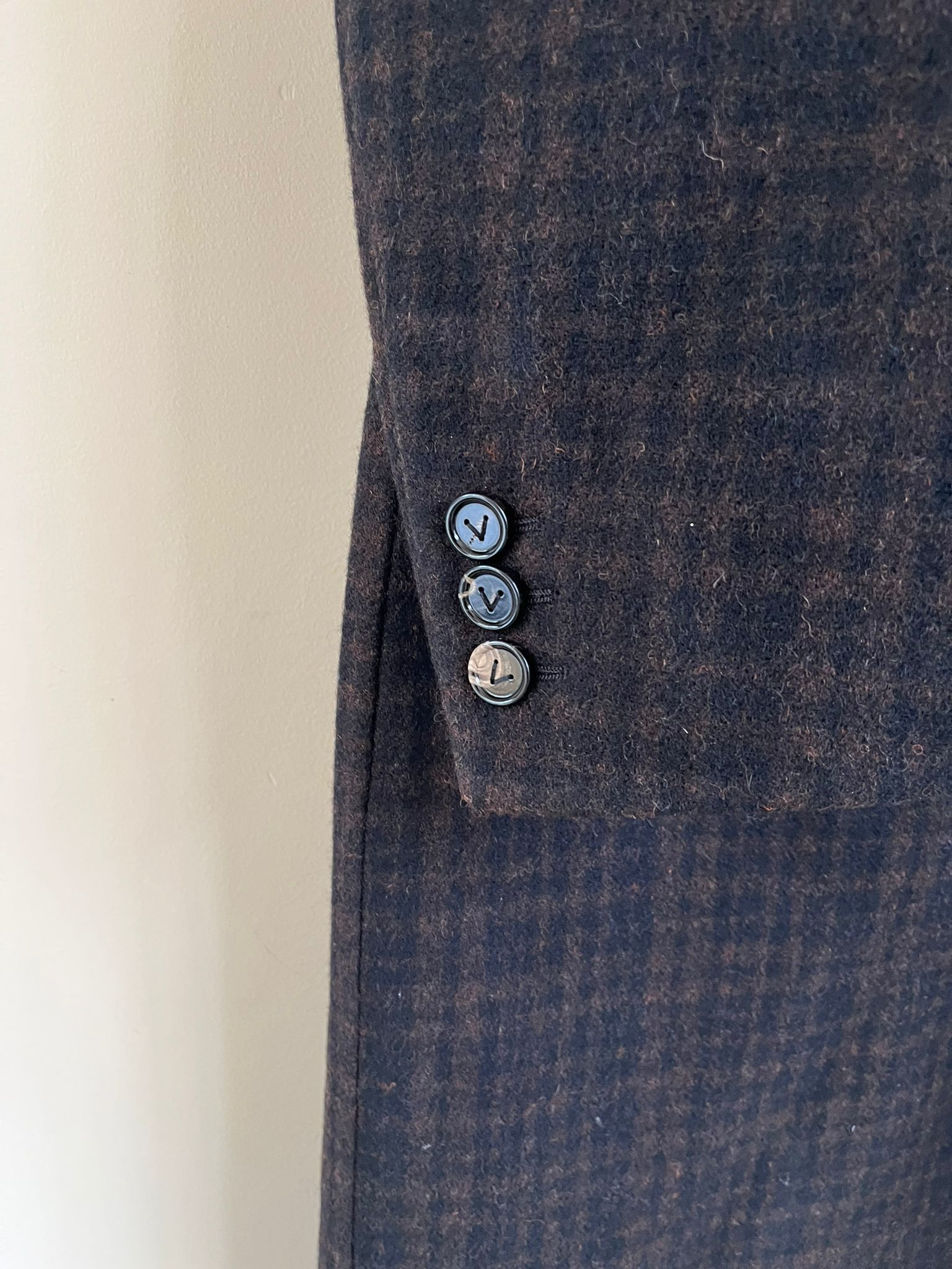 Bottega Veneta Double Face Wool Check Coat in Brown / Black Size US M / EU 48-50 / 2 - 6 Thumbnail