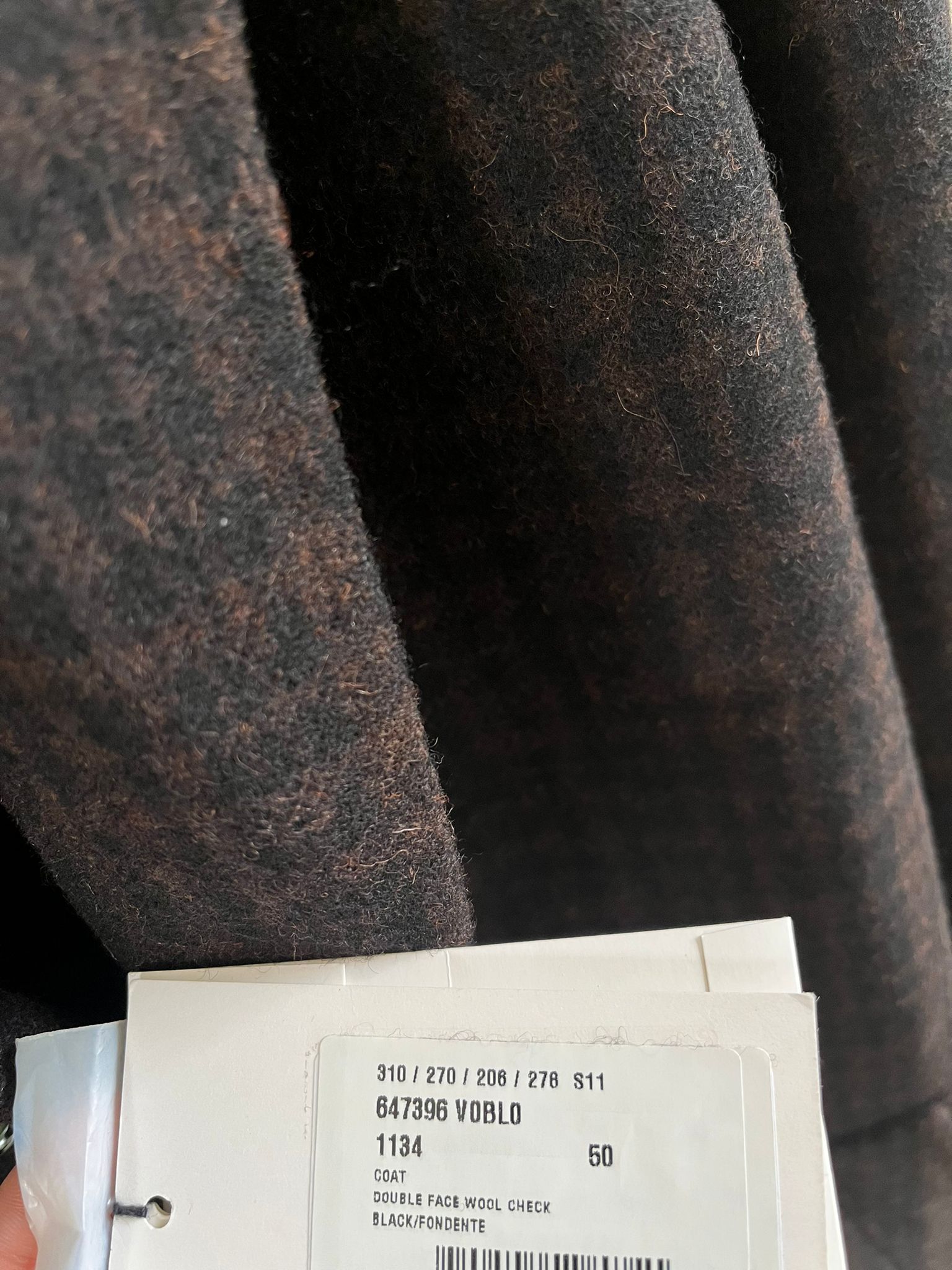 Bottega Veneta Double Face Wool Check Coat in Brown / Black Size US M / EU 48-50 / 2 - 16 Thumbnail