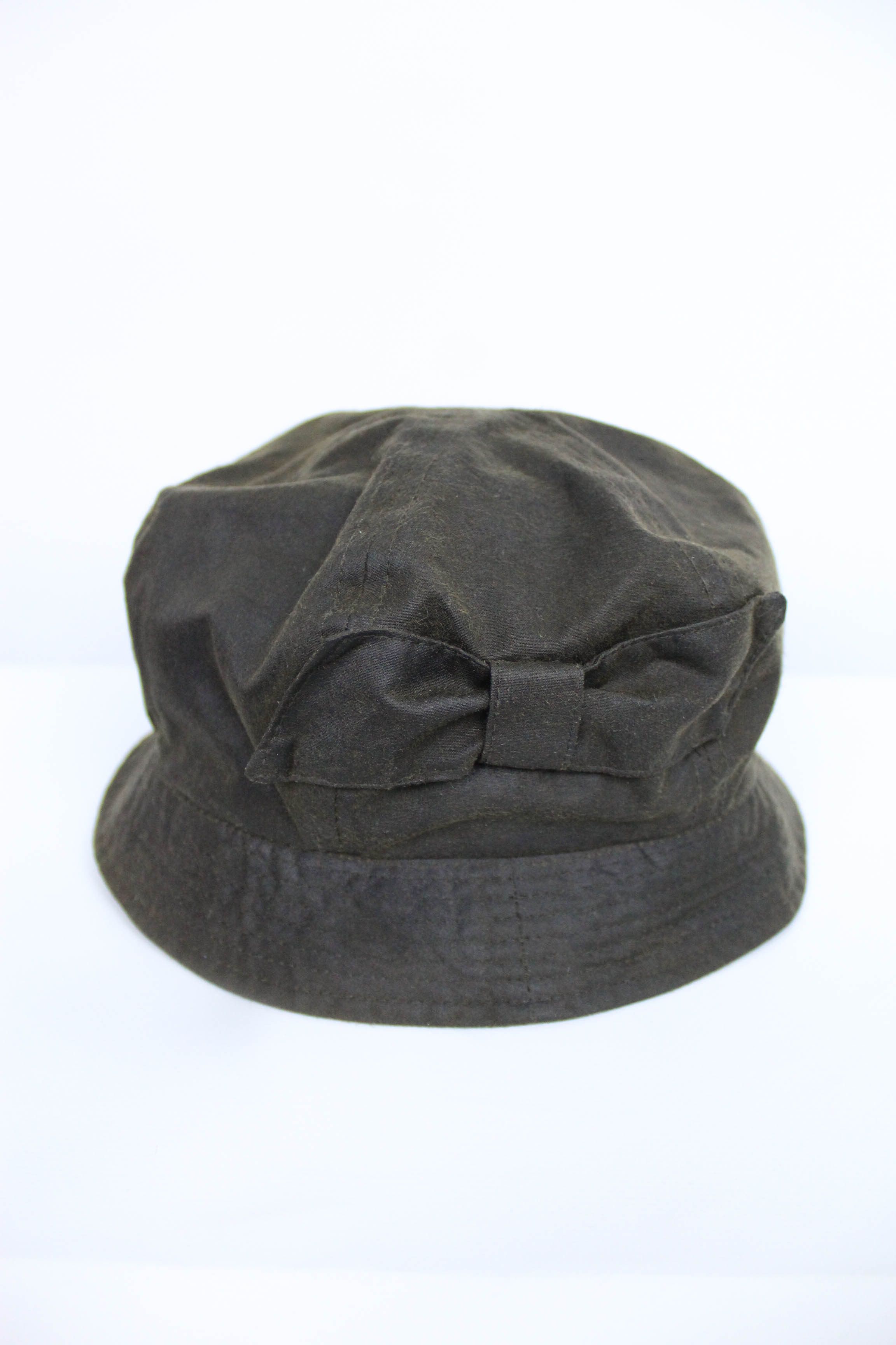 Barbour Barbour Vintage Dark Olive Waxed Cotton Bucket Hat Size S Size ONE SIZE - 1 Thumbnail