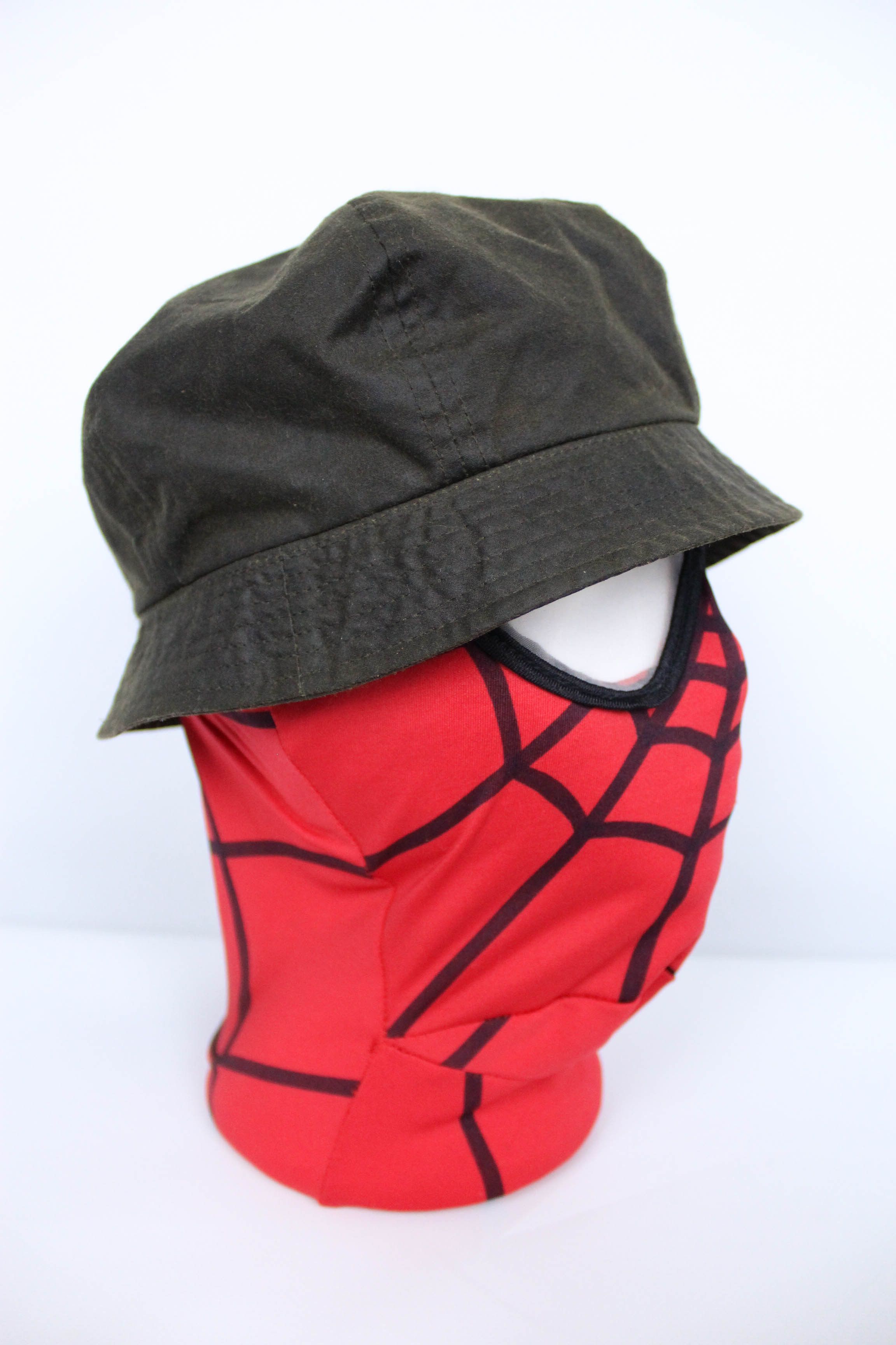 Barbour Barbour Vintage Dark Olive Waxed Cotton Bucket Hat Size S Size ONE SIZE - 2 Thumbnail