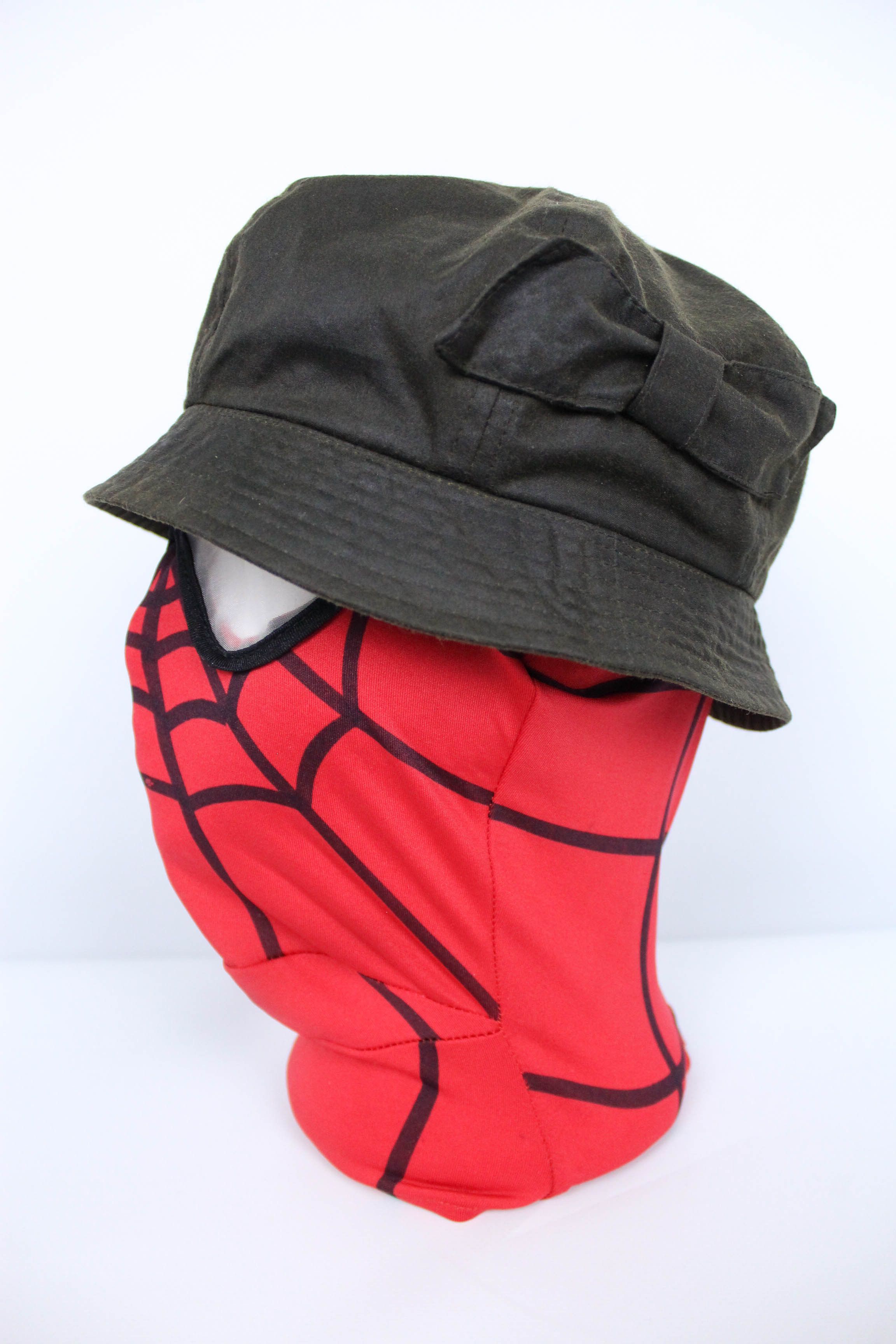 Barbour Barbour Vintage Dark Olive Waxed Cotton Bucket Hat Size S Size ONE SIZE - 4 Thumbnail