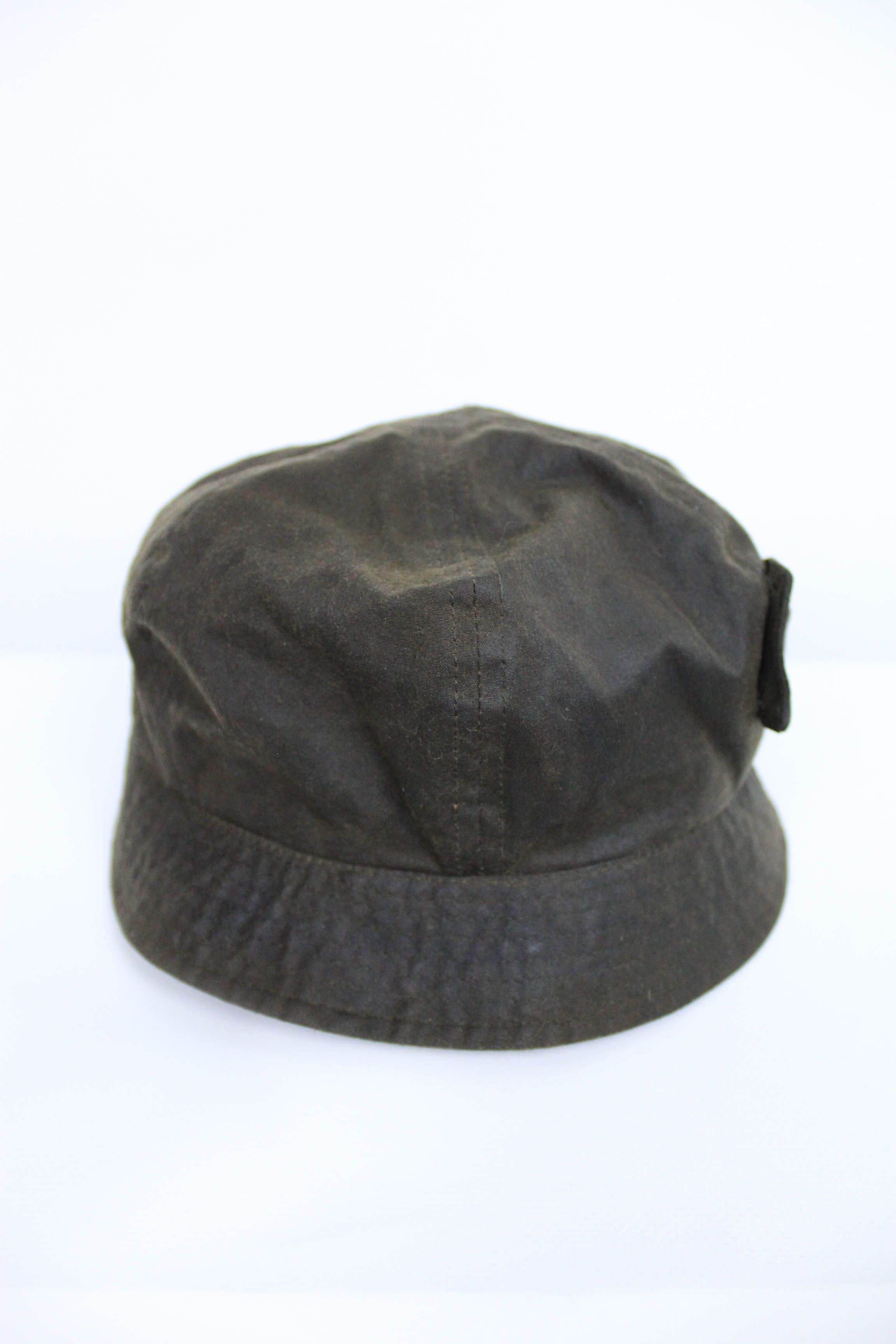 Barbour Barbour Vintage Dark Olive Waxed Cotton Bucket Hat Size S Size ONE SIZE - 7 Thumbnail