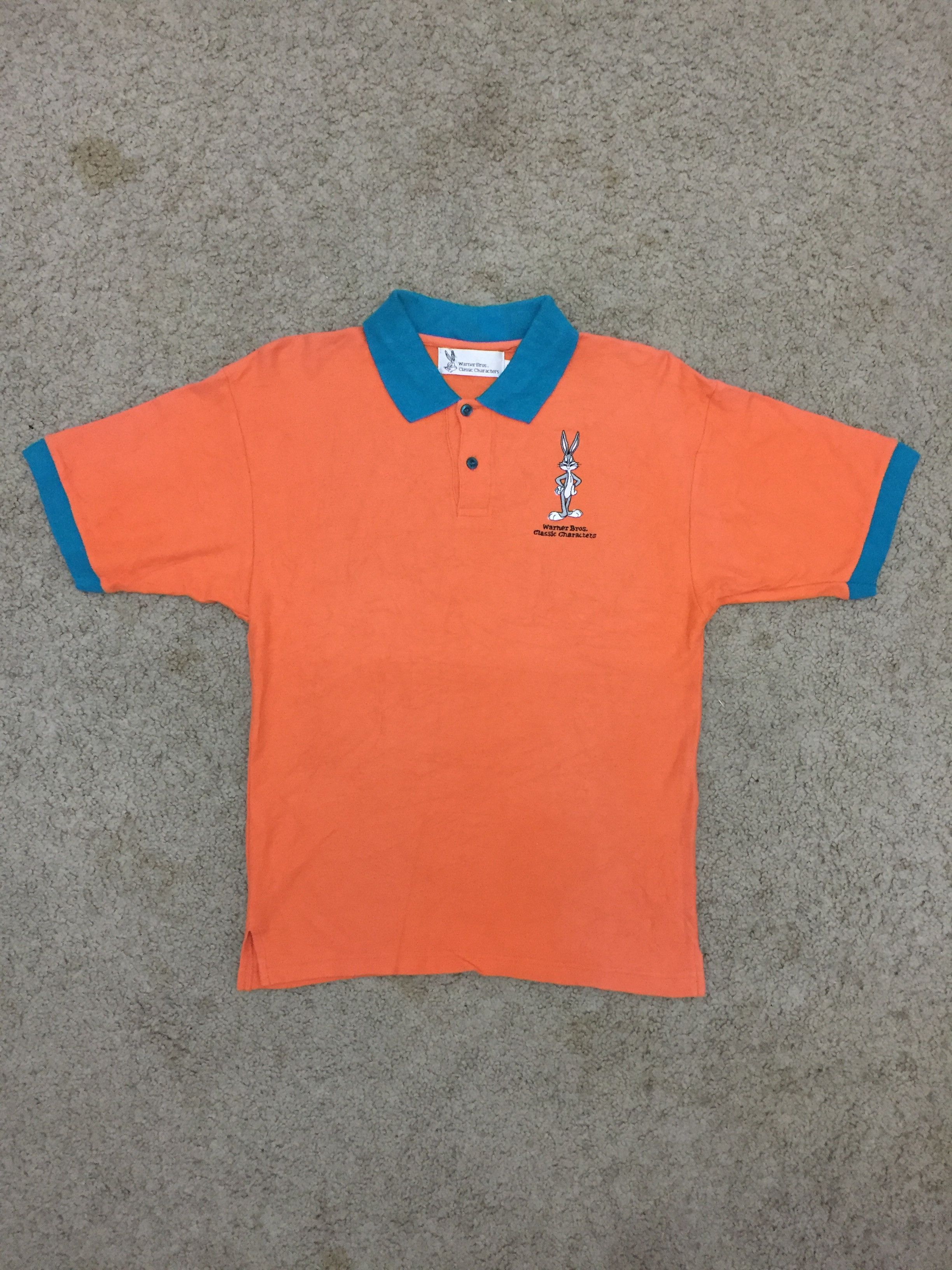 Vintage × Warner Bros Vintage 90s Looney Tunes Bugs Bunny Embroidered Polo Shirt Size US S / EU 44-46 / 1 - 3 Thumbnail