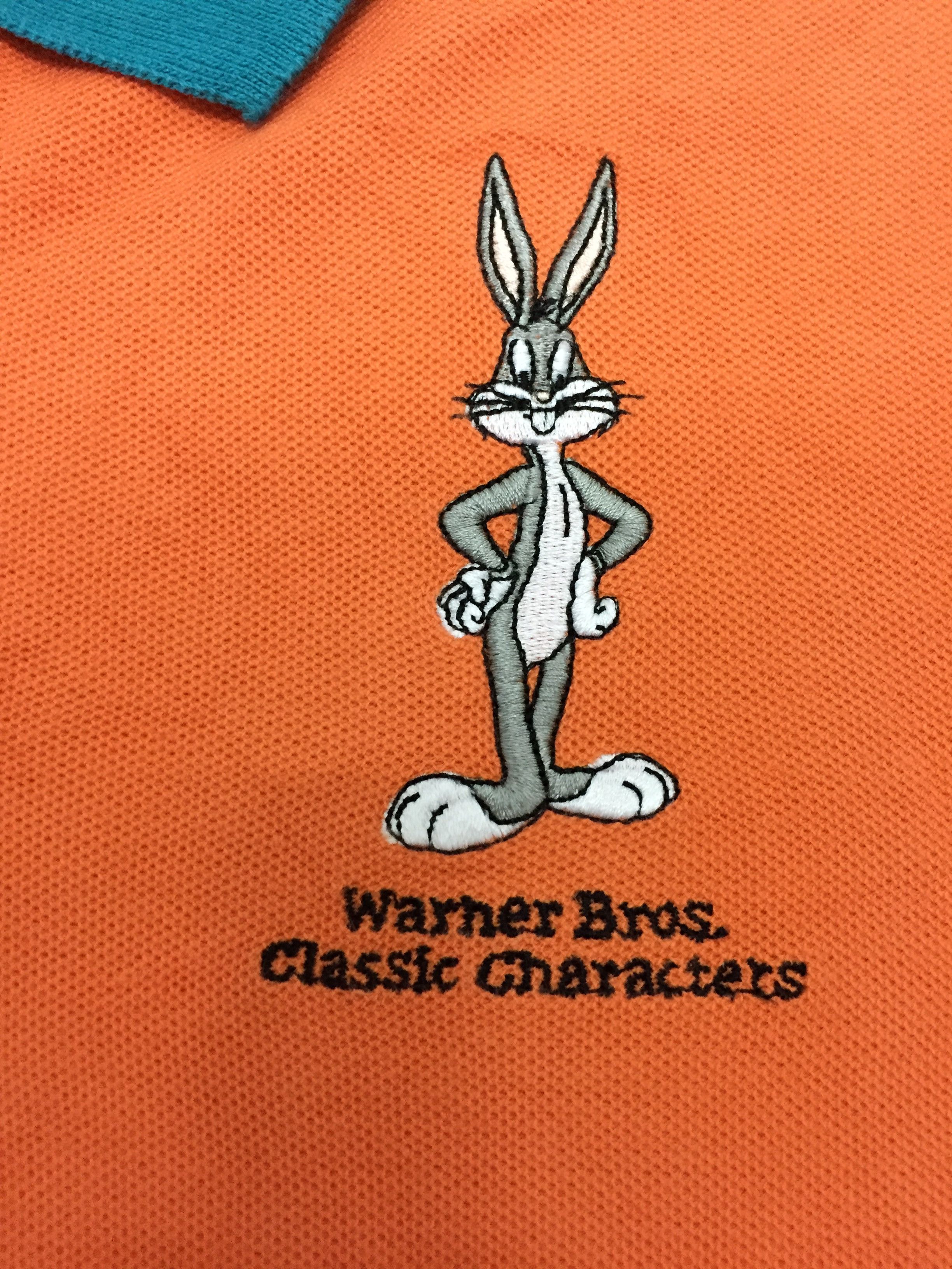 Vintage × Warner Bros Vintage 90s Looney Tunes Bugs Bunny Embroidered Polo Shirt Size US S / EU 44-46 / 1 - 2 Thumbnail