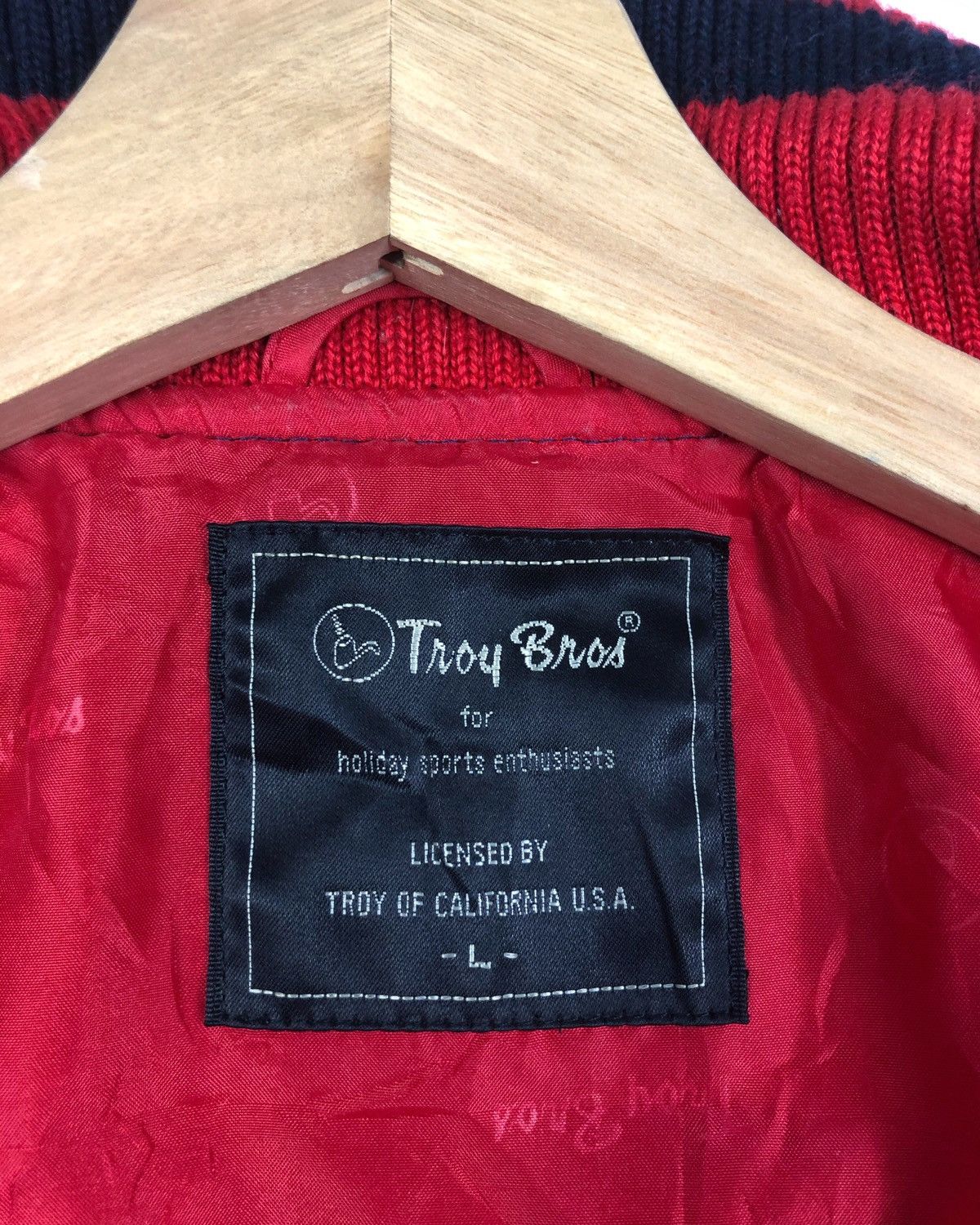 Japanese Brand × Vintage Rare Vintage Troy Bros California Varsity Jacket Size US L / EU 52-54 / 3 - 9 Thumbnail
