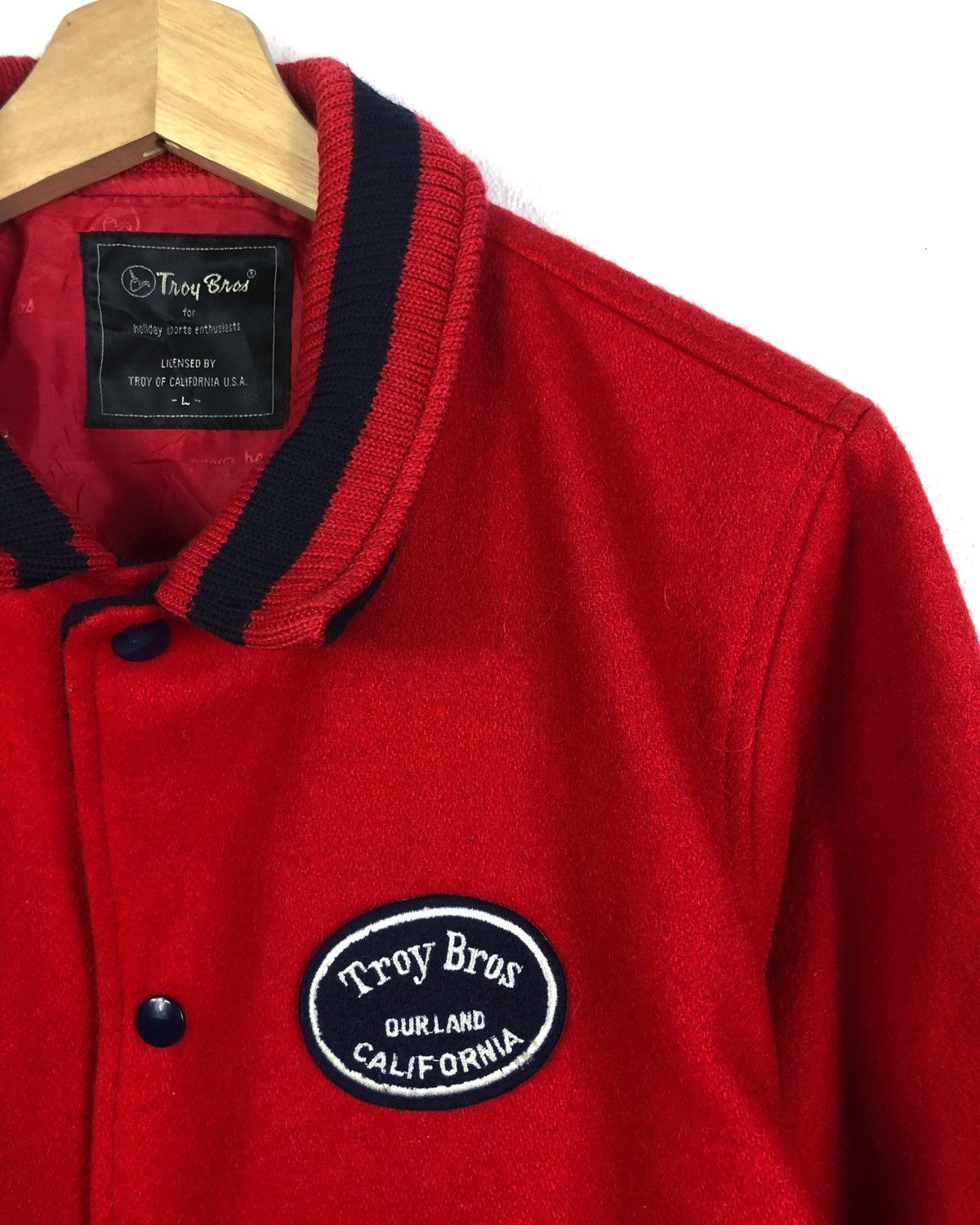 Japanese Brand × Vintage Rare Vintage Troy Bros California Varsity Jacket Size US L / EU 52-54 / 3 - 3 Thumbnail