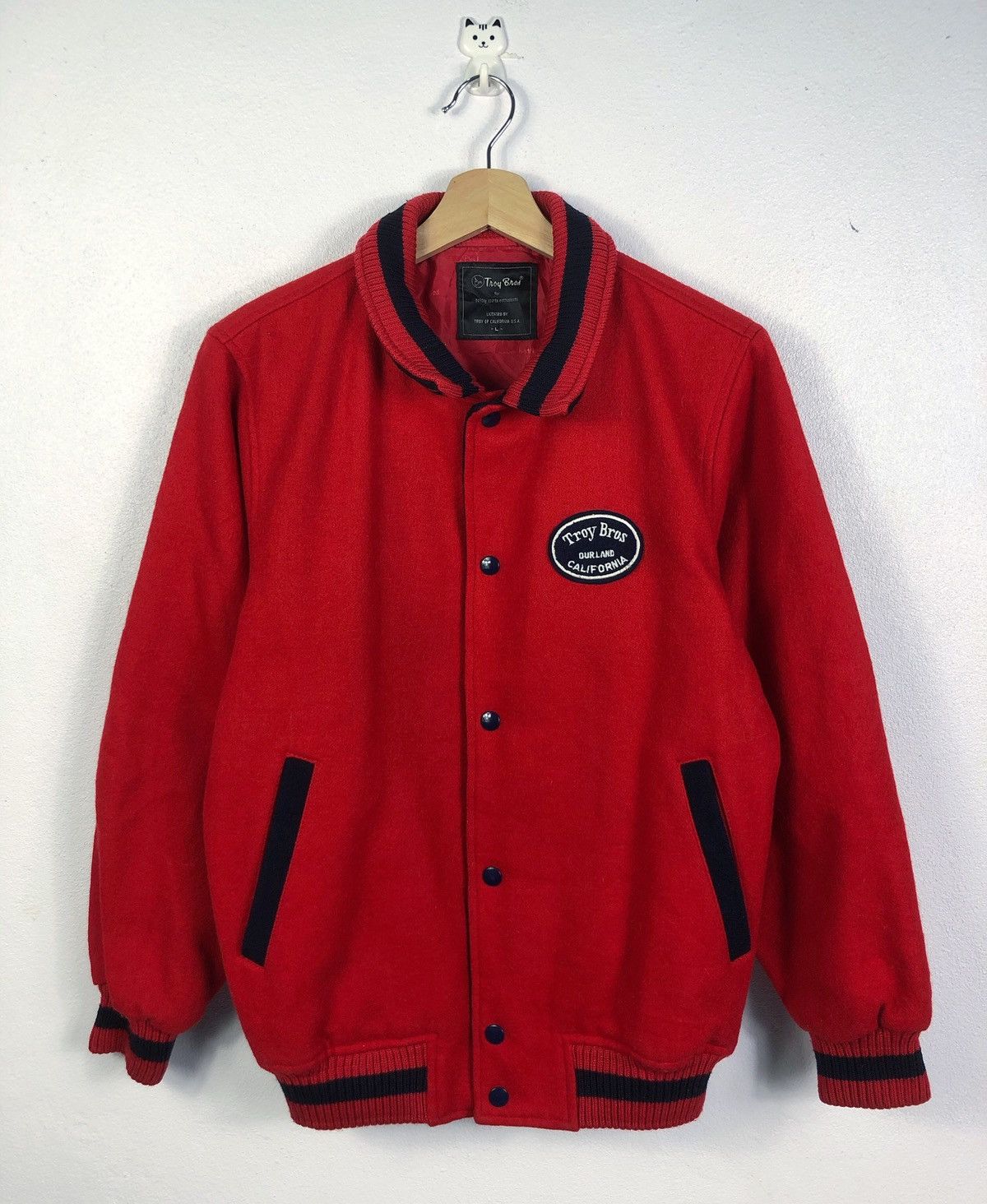 Japanese Brand × Vintage Rare Vintage Troy Bros California Varsity Jacket Size US L / EU 52-54 / 3 - 1 Thumbnail