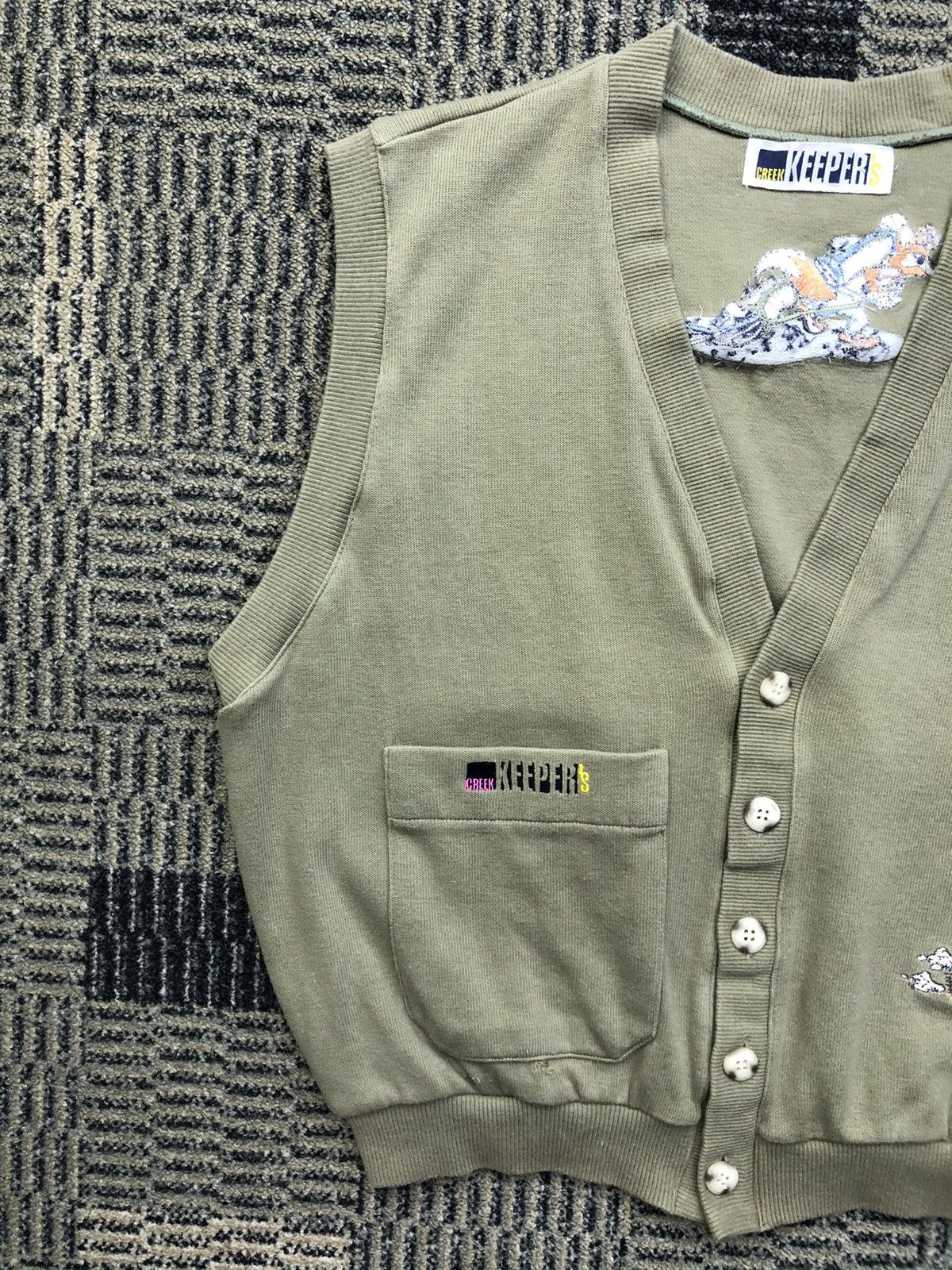 Japanese Brand Vintage Creek Keeper's Embroidery Sleeveless Sweater Size US L / EU 52-54 / 3 - 3 Thumbnail