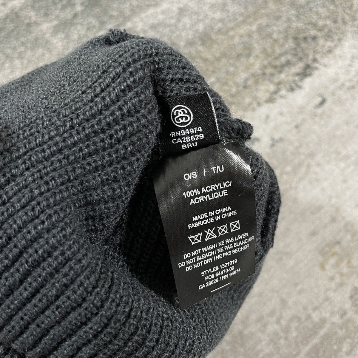 Other Stussy Beanie Basic Logo - Grey Size ONE SIZE - 5 Thumbnail
