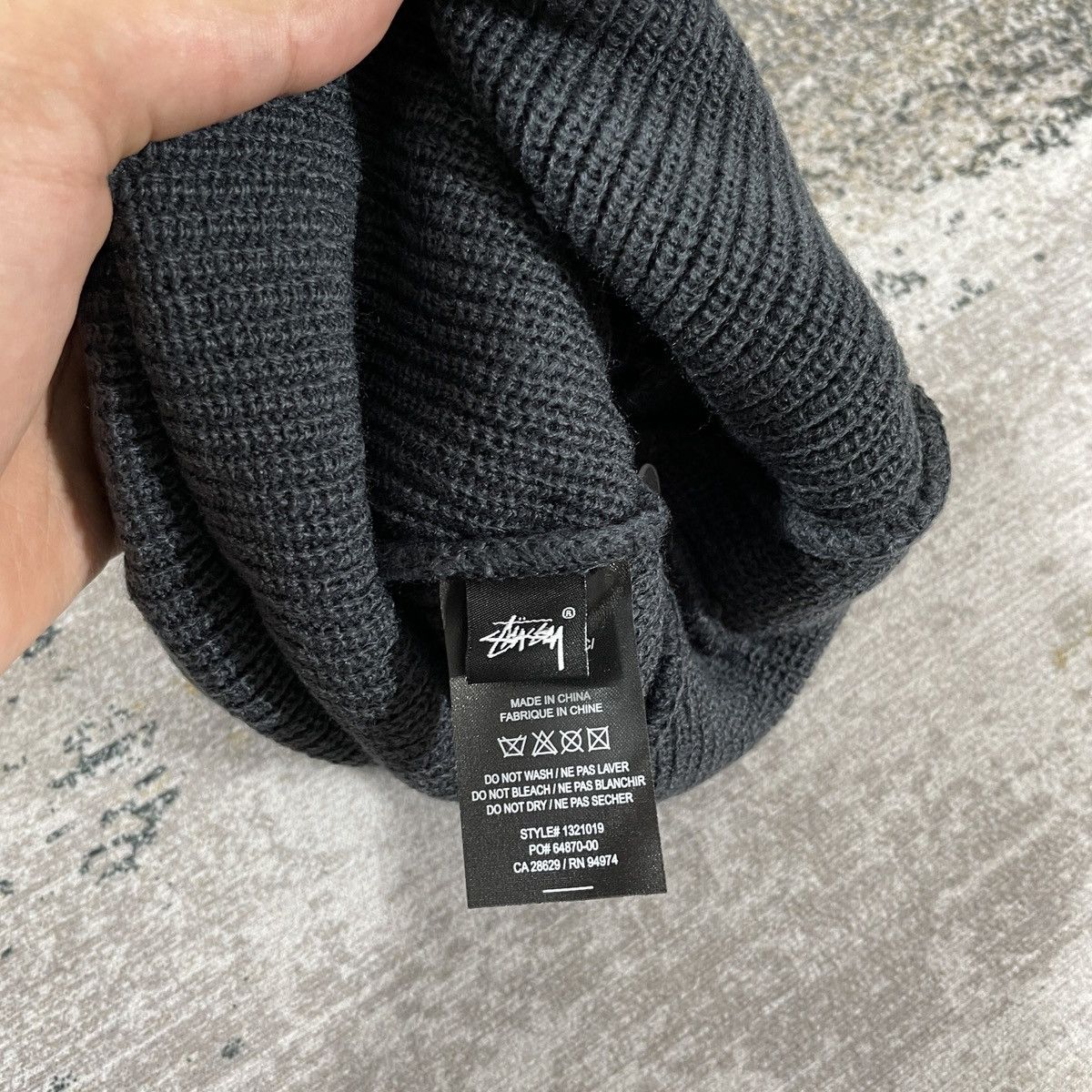 Other Stussy Beanie Basic Logo - Grey Size ONE SIZE - 4 Thumbnail