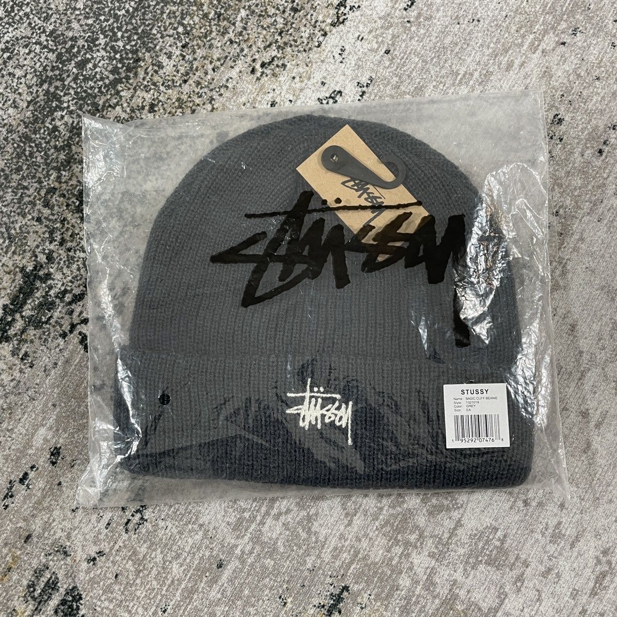 Other Stussy Beanie Basic Logo - Grey Size ONE SIZE - 6 Thumbnail