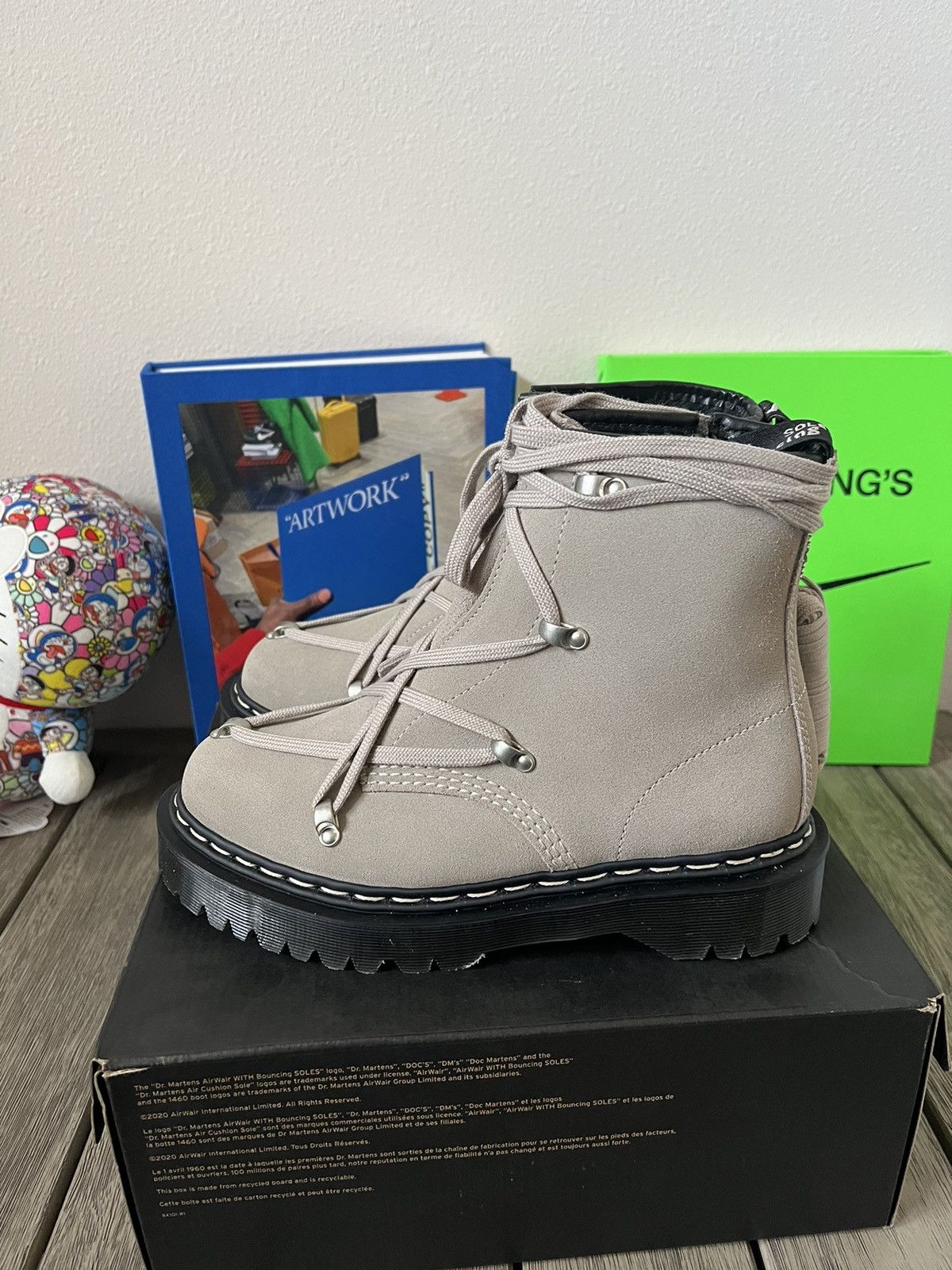 Dr. Martens × Rick Owens Rick Owens Dr. Martens 1460 Bex Boots Light Taupe Size US 8 / EU 41 - 2 Thumbnail