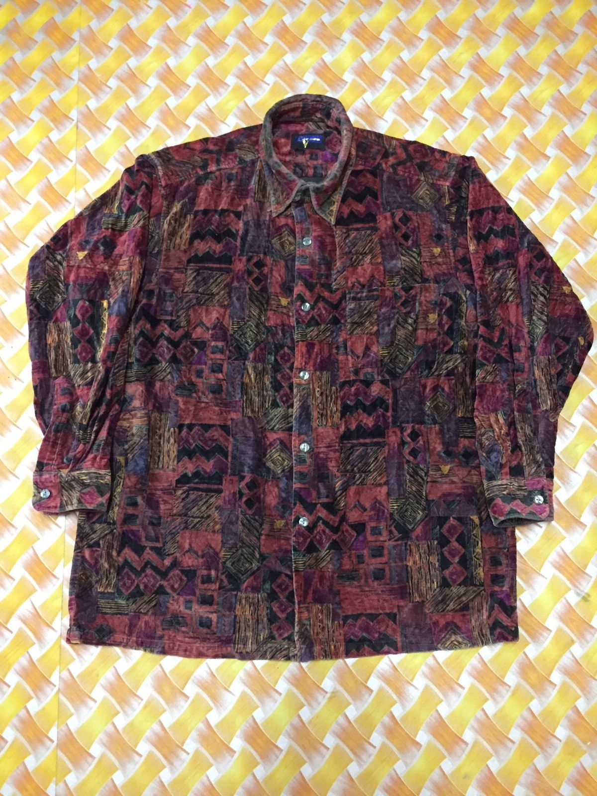 Valentino × Vintage Calro Valentino Abstract Pattern Shirt Size US M / EU 48-50 / 2 - 1 Thumbnail