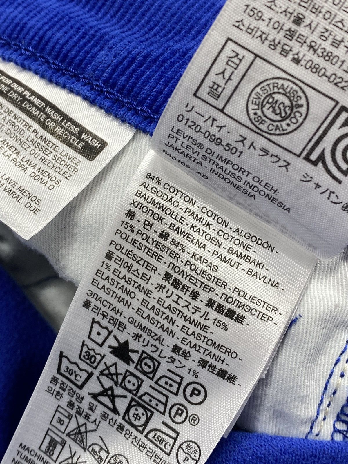 Levi's 🔥LASTDROP🔥 511 Corduroy Electric Blue Velvet Casual Pants Size US 30 / EU 46 - 12 Thumbnail