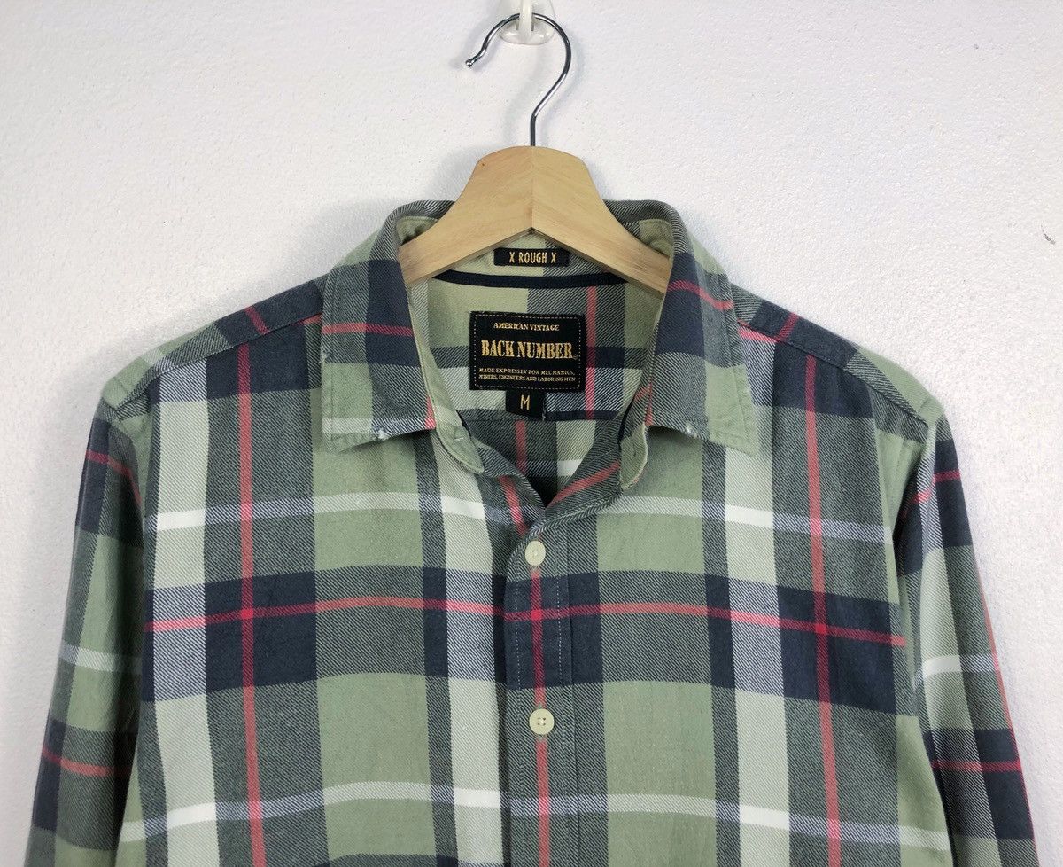 Japanese Brand Rare Vintage Back Number Japan Checkered Flannel Shirt Size US M / EU 48-50 / 2 - 2 Thumbnail