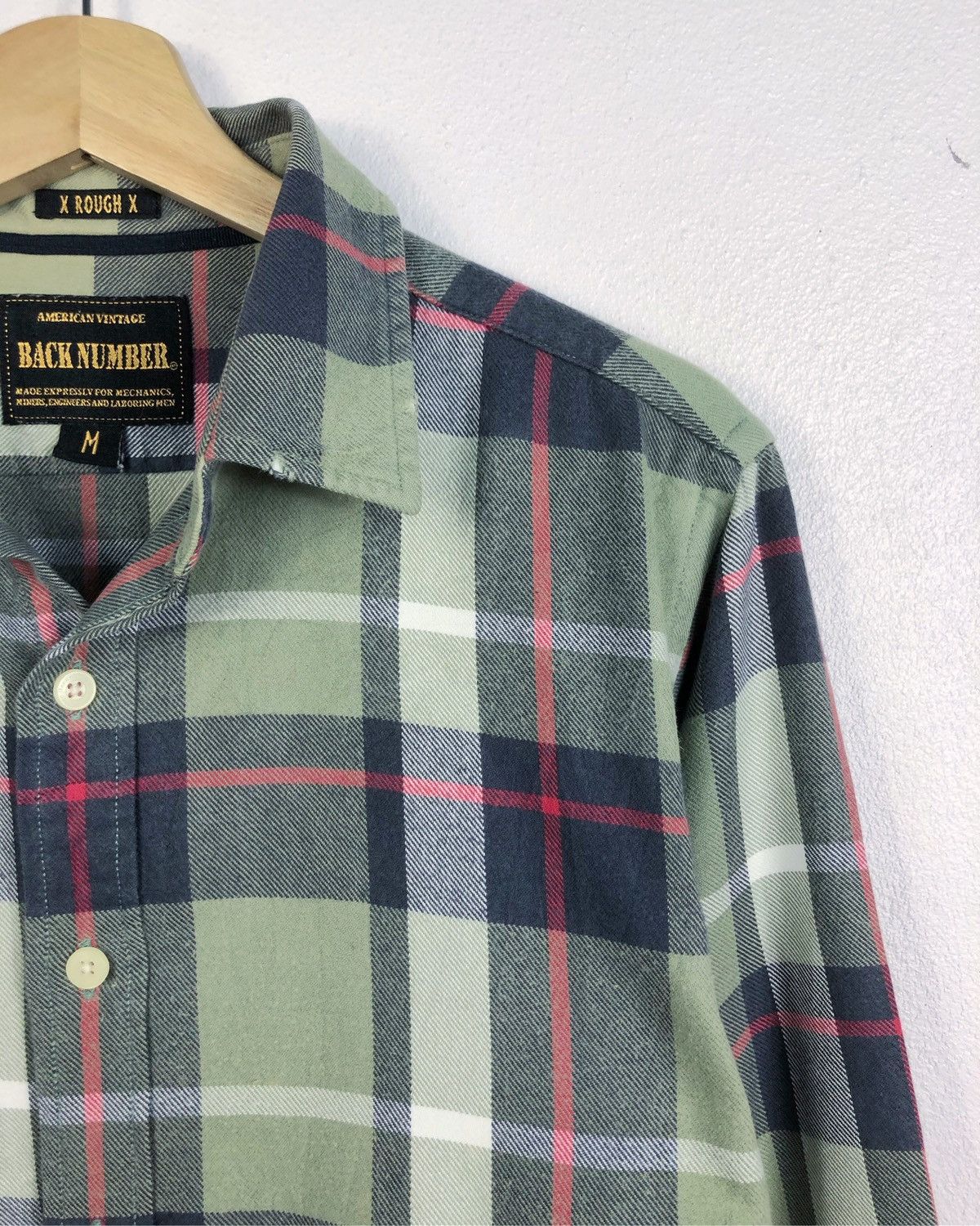Japanese Brand Rare Vintage Back Number Japan Checkered Flannel Shirt Size US M / EU 48-50 / 2 - 3 Thumbnail