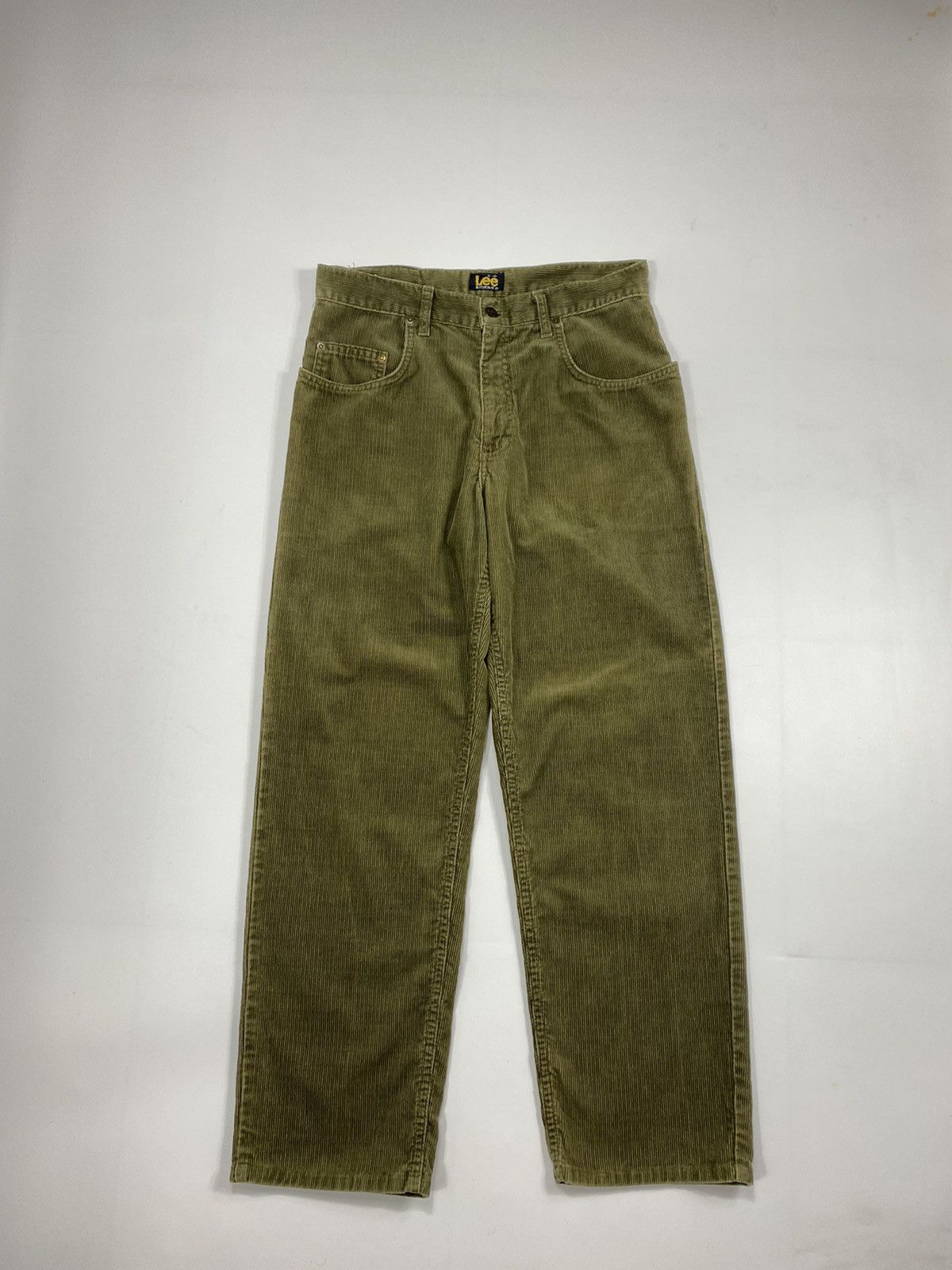 Lee 🔥LASTDROP🔥 80s 90s Lee Riders Corduroy Olive Velvet Chino Size US 31 - 20 Thumbnail