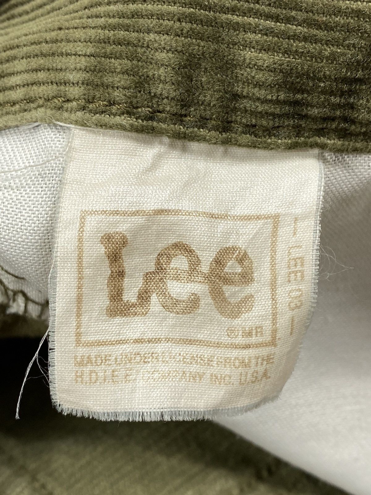 Lee 🔥LASTDROP🔥 80s 90s Lee Riders Corduroy Olive Velvet Chino Size US 31 - 13 Thumbnail