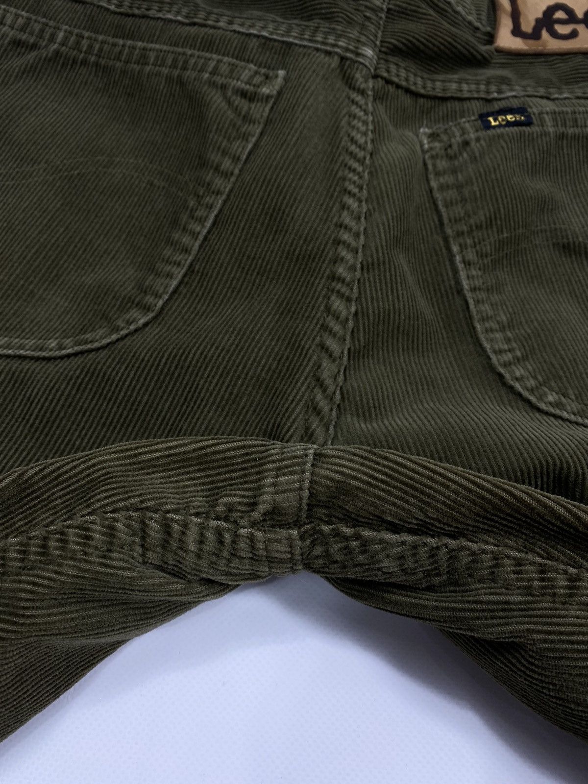 Lee 🔥LASTDROP🔥 80s 90s Lee Riders Corduroy Olive Velvet Chino Size US 31 - 18 Thumbnail